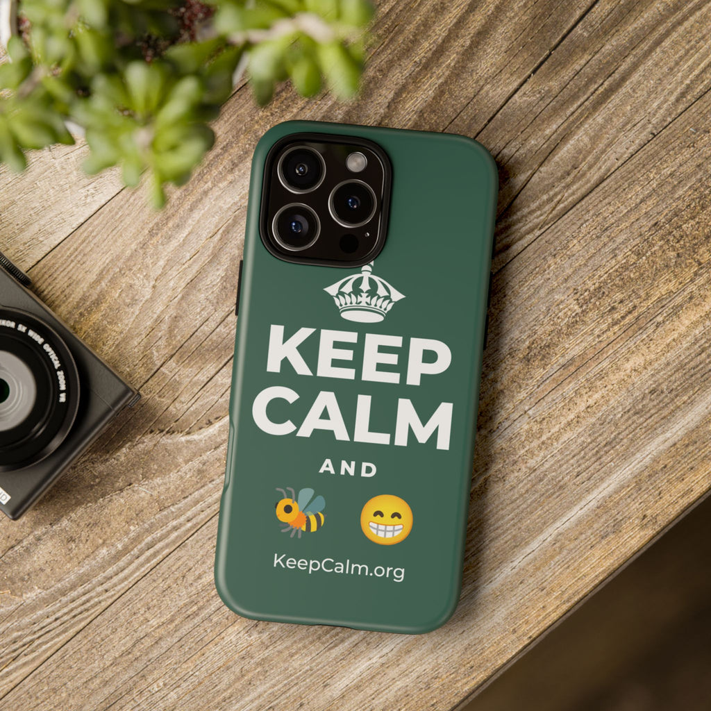 KEEP CALM AND BEE HAPPY Phone Case