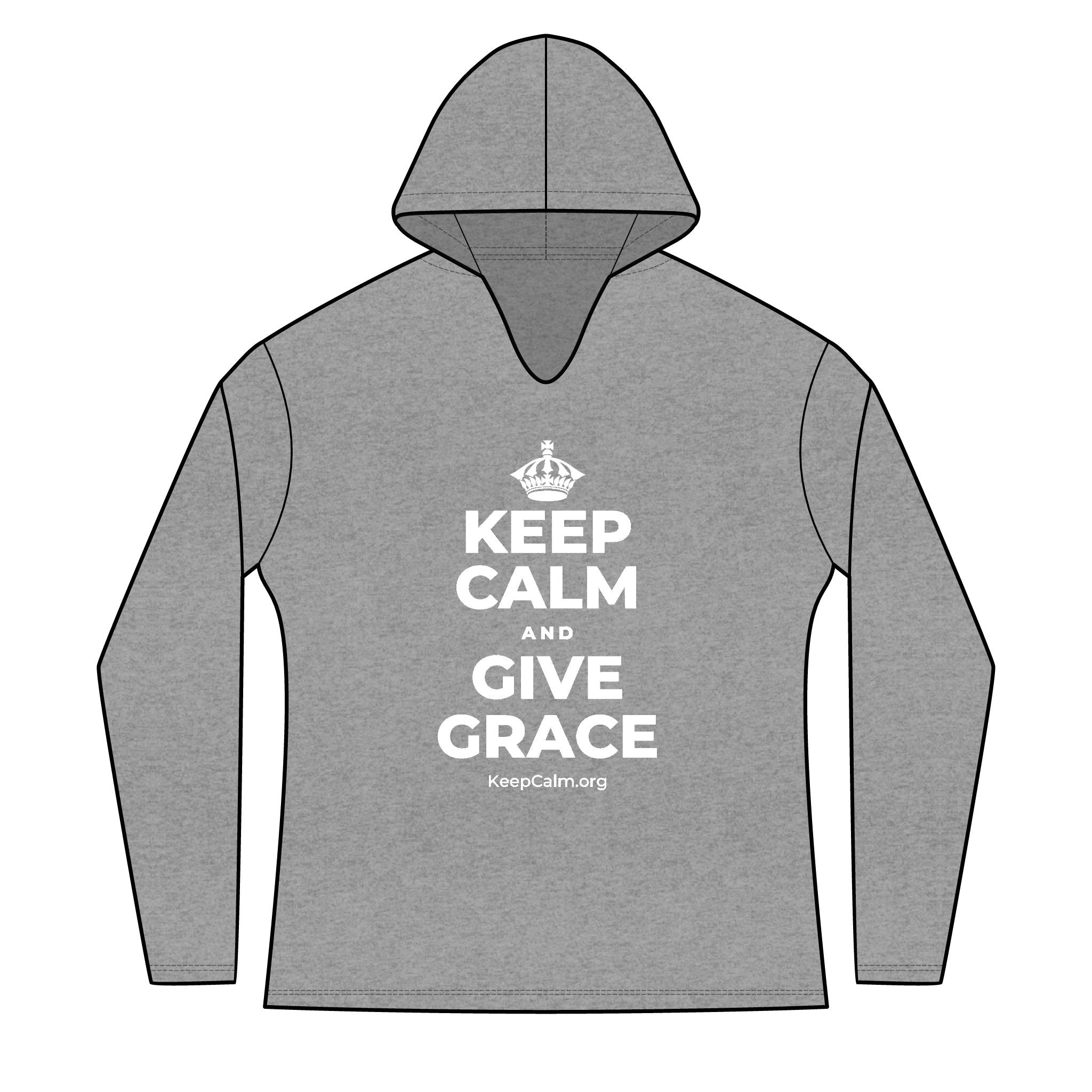 KEEP CALM AND GIVE GRACE Women's Long Sleeve Hoodie