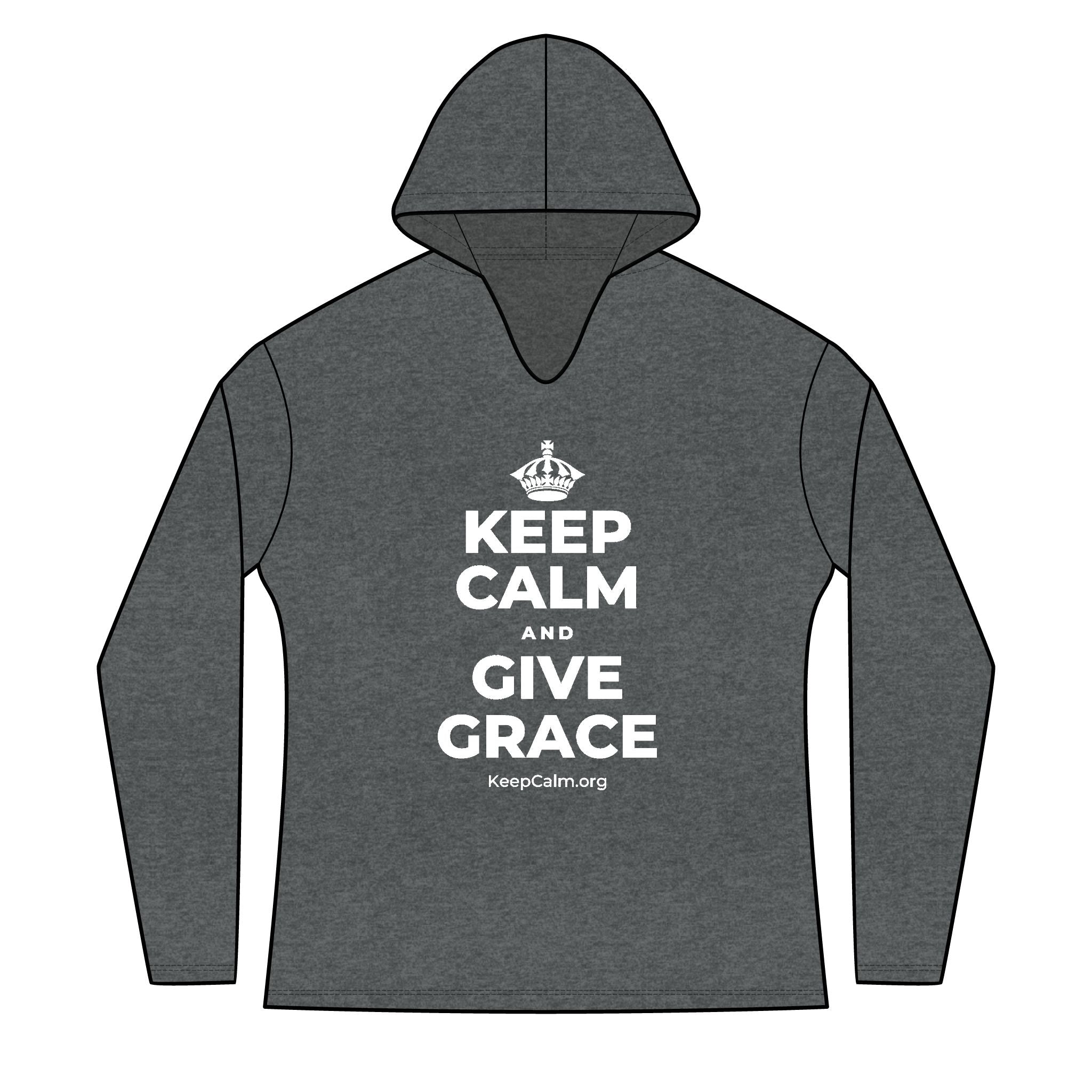 KEEP CALM AND GIVE GRACE Women's Long Sleeve Hoodie