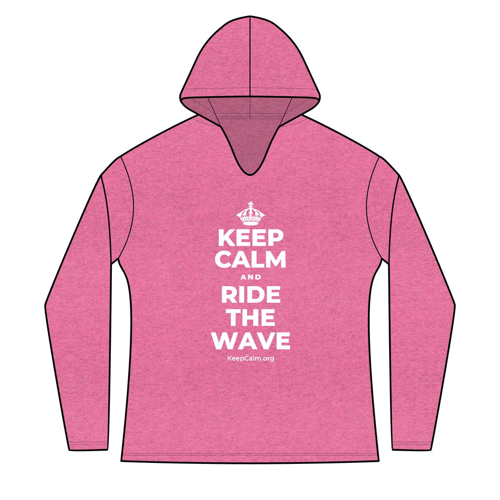KEEP CALM AND RIDE THE WAVE Women's Long Sleeve Hoodie