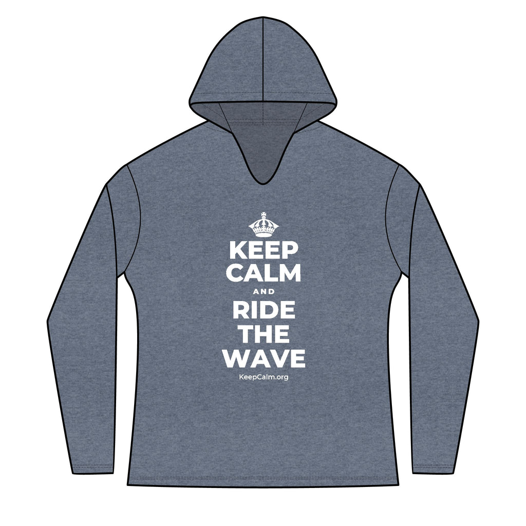 KEEP CALM AND RIDE THE WAVE Women's Long Sleeve Hoodie