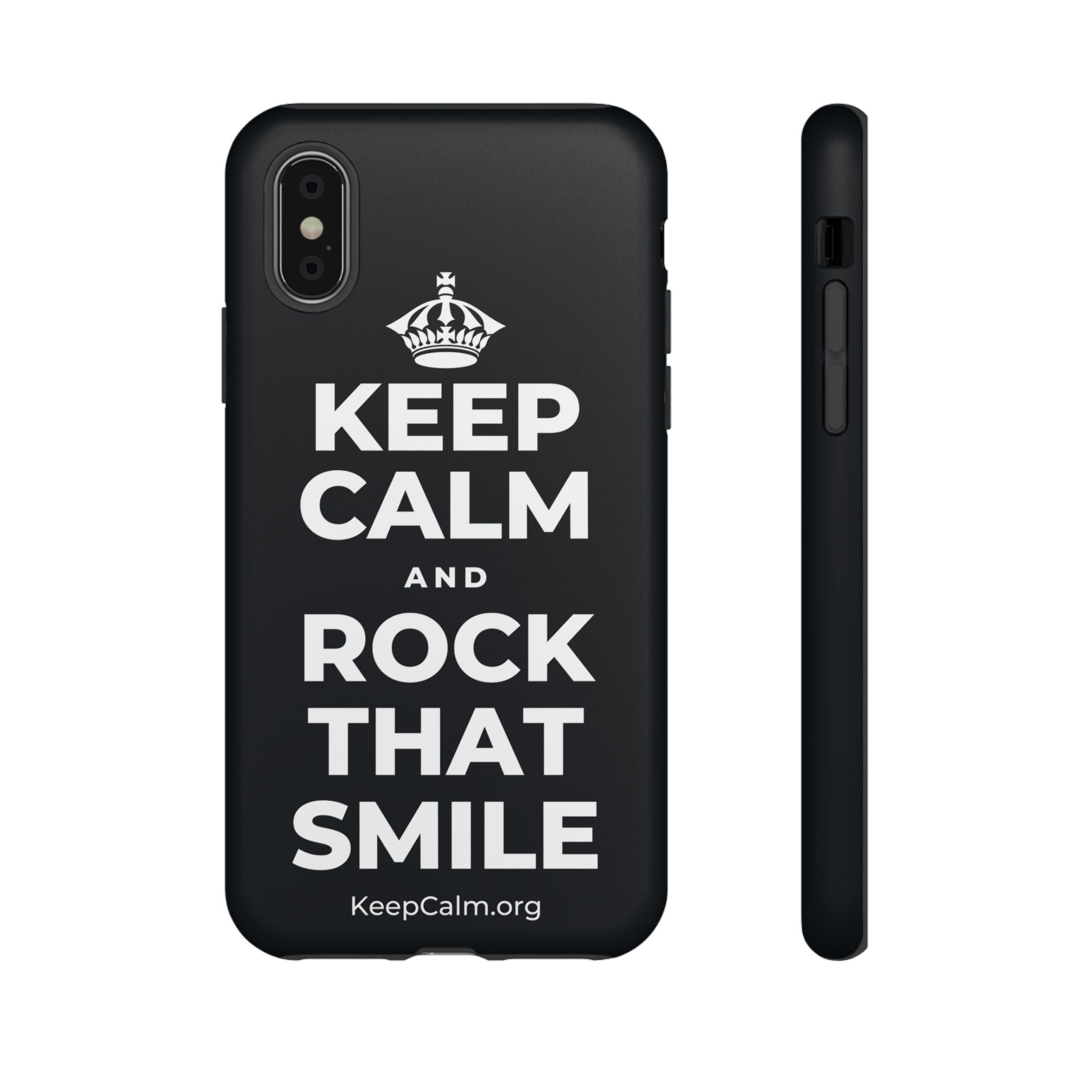 KEEP CALM AND ROCK THAT SMILE Phone Case (Dark)