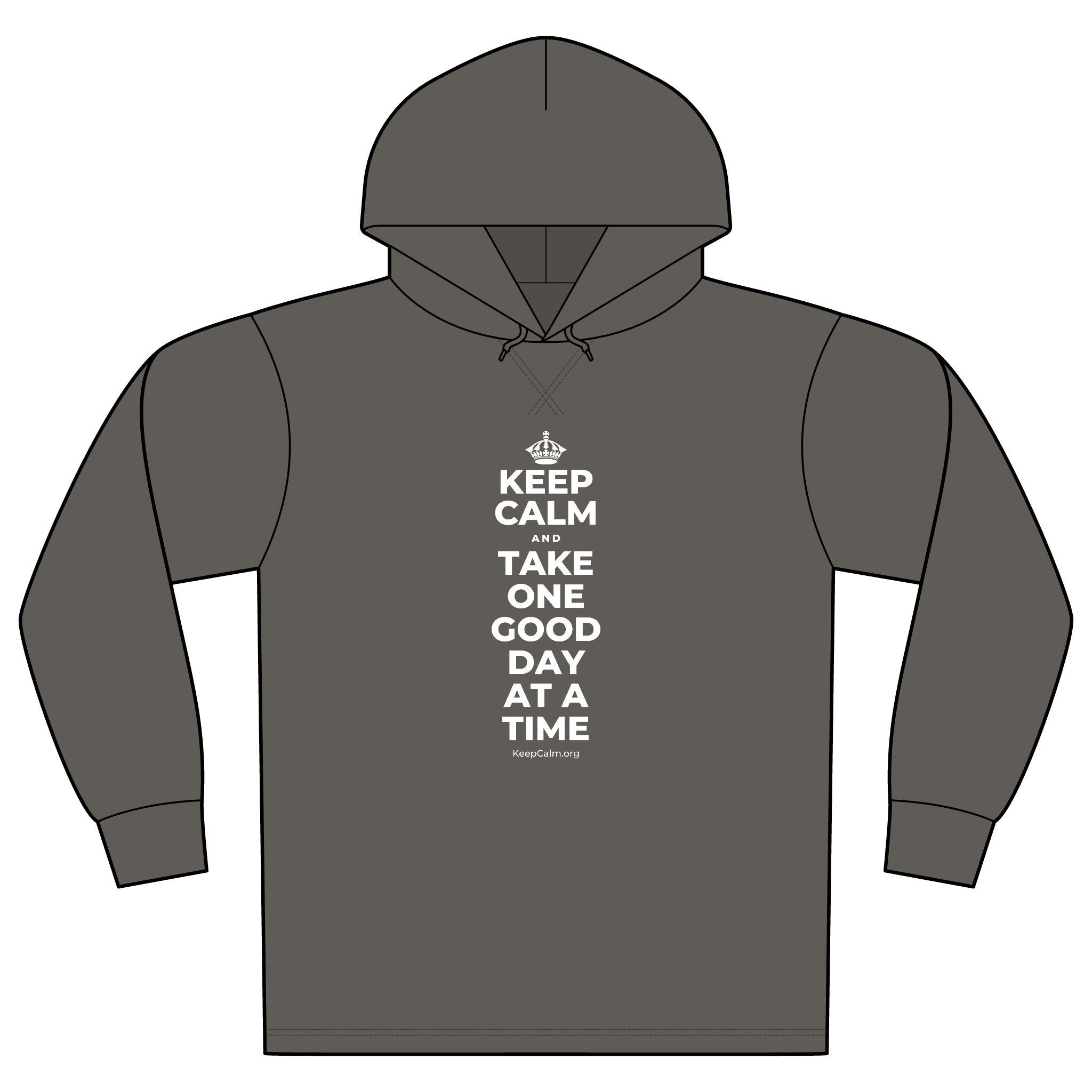KEEP CALM AND TAKE ONE GOOD DAY AT A TIME Organic Hoodie Tee