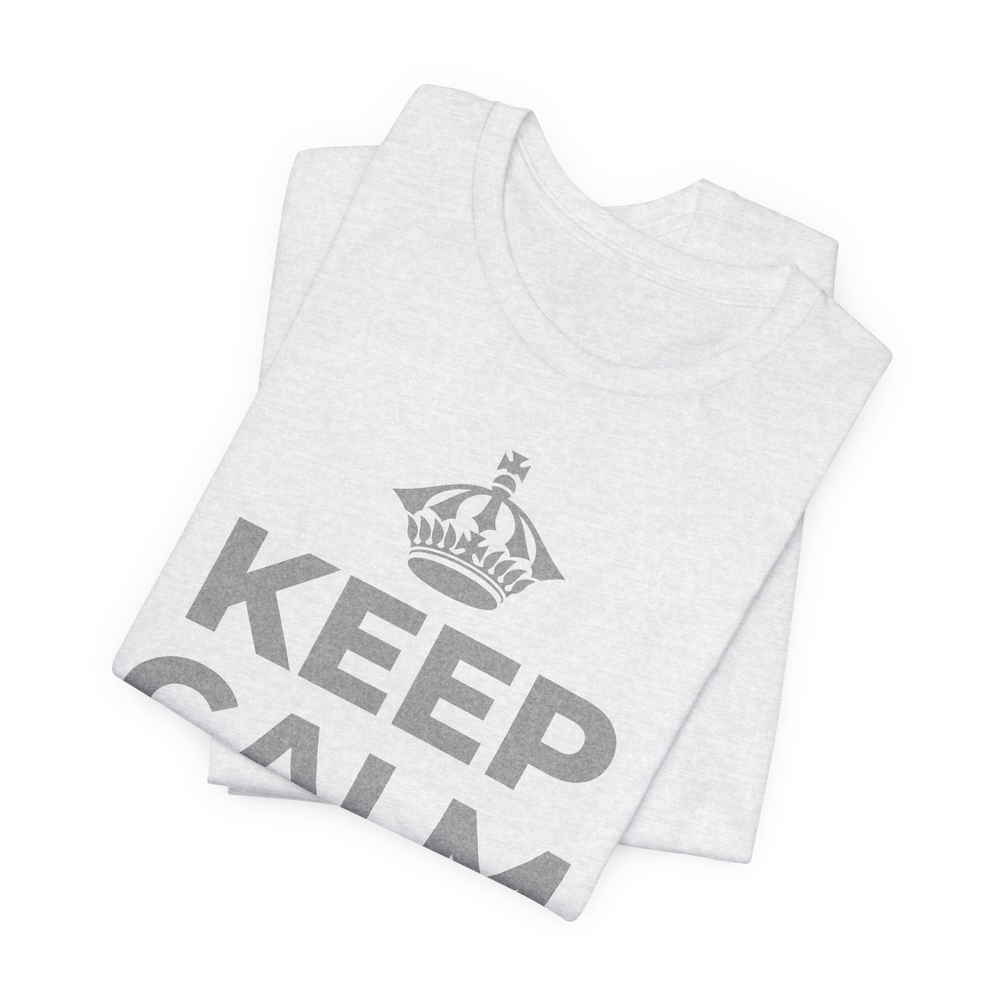 KEEP CALM AND 相信好事正在路上 T-Shirt (Soft Cream–Heather Mauve)