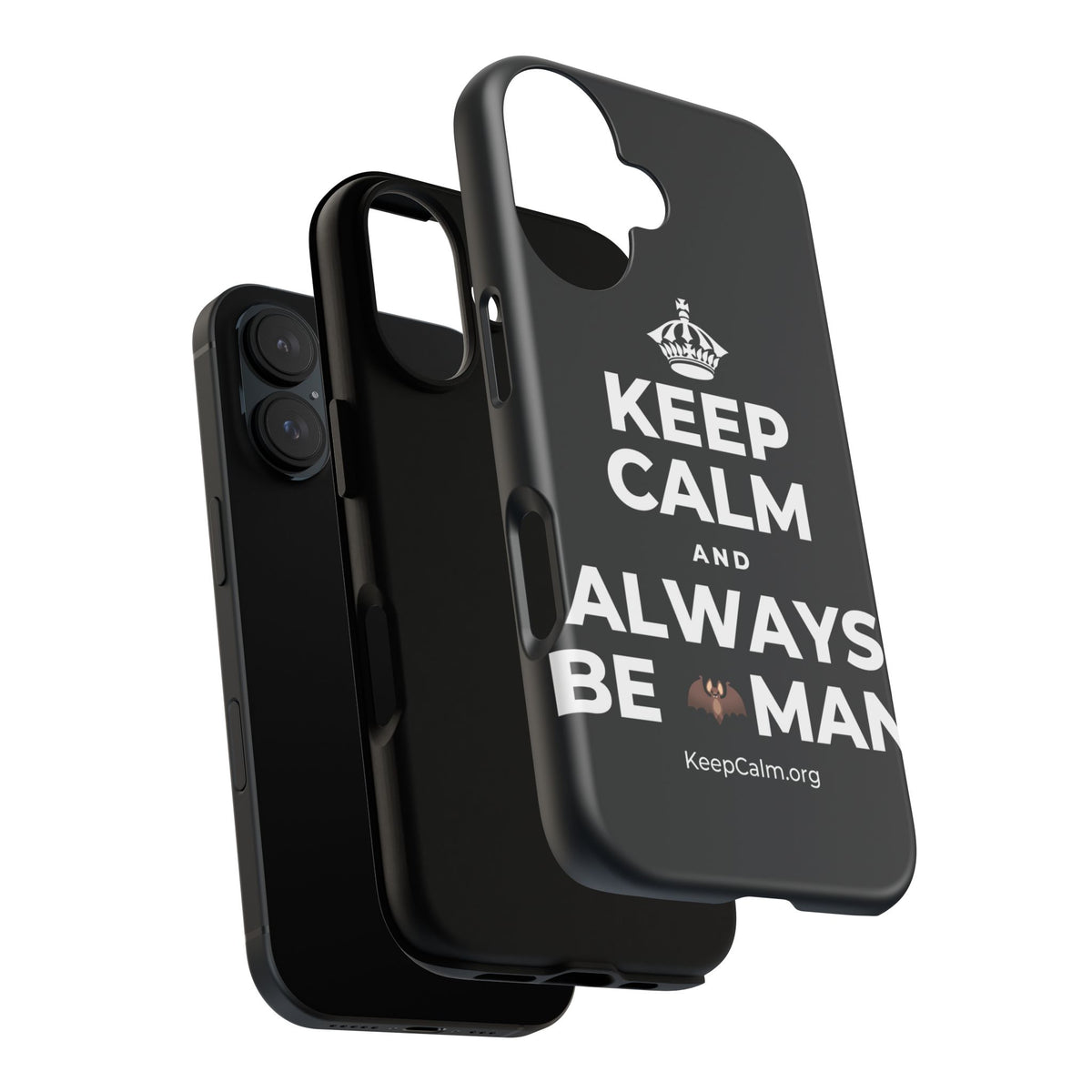 KEEP CALM AND ALWAYS BE 🦇MAN Phone Case (Dark)