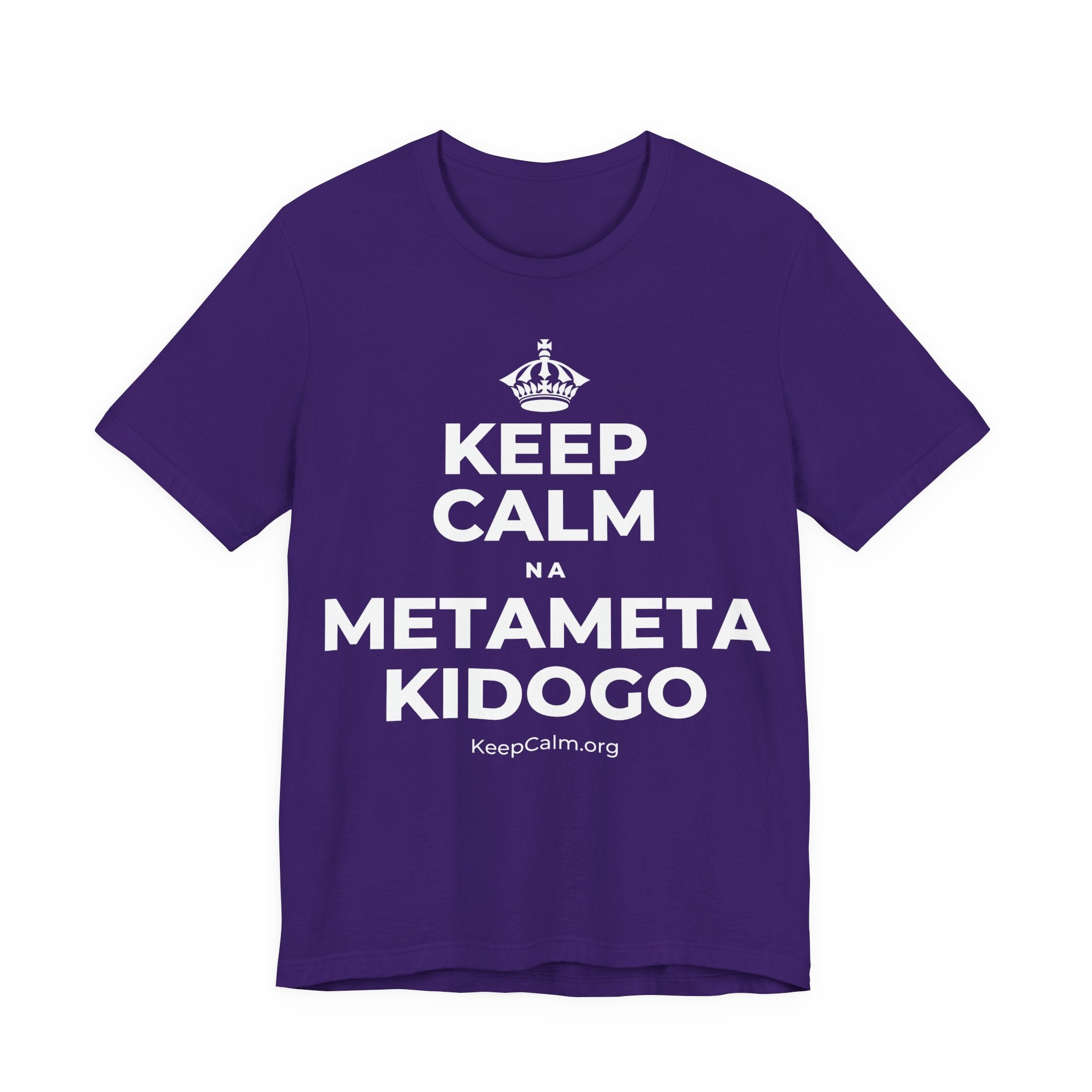 KEEP CALM NA METAMETA KIDOGO T-Shirt (Soft Cream–Heather Mauve)
