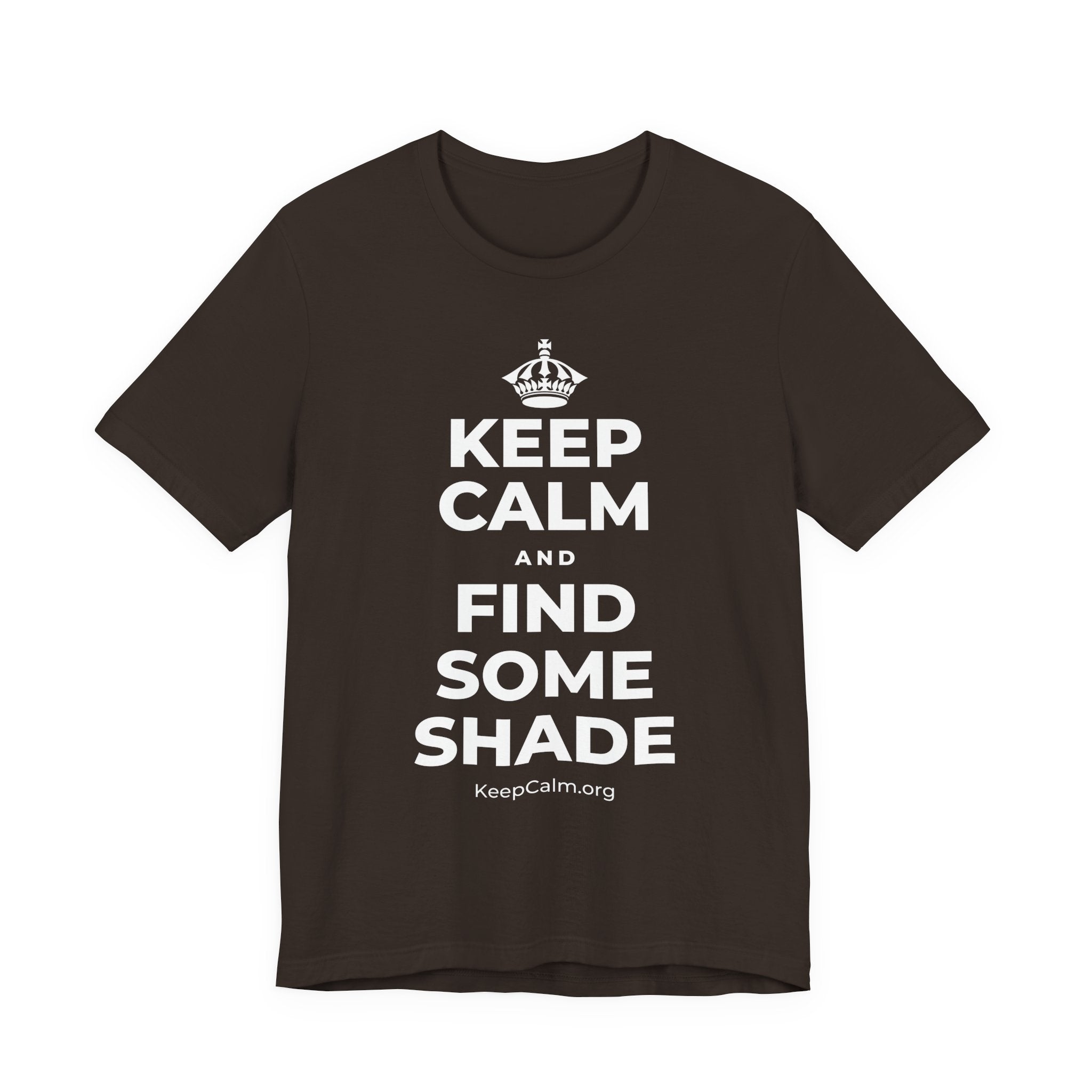 KEEP CALM AND FIND SOME SHADE T-Shirt (Soft Cream–Heather Mauve)