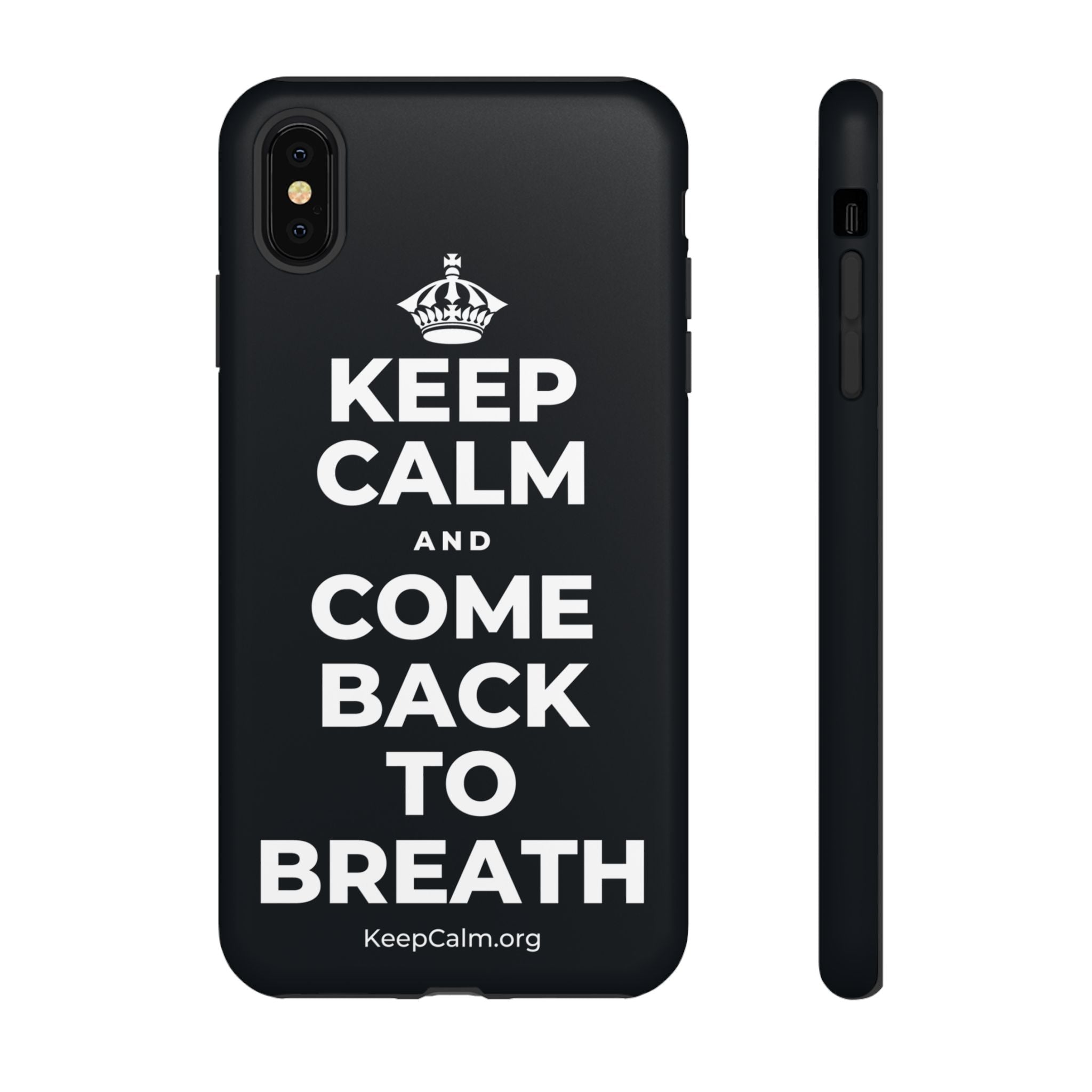 KEEP CALM AND COME BACK TO BREATH Phone Case (Dark)