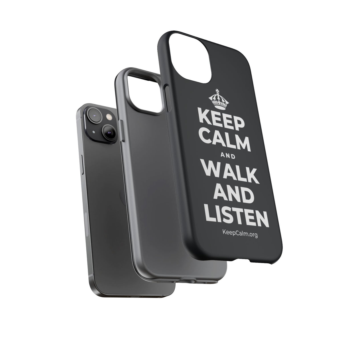 KEEP CALM AND WALK AND LISTEN Phone Case (Dark)
