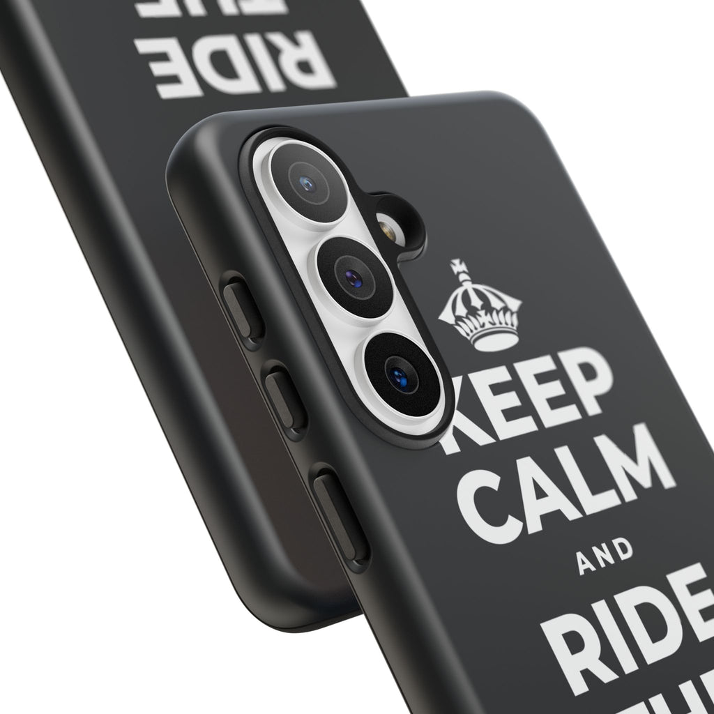 KEEP CALM AND RIDE THE GOOD WAVE Phone Case (Dark)