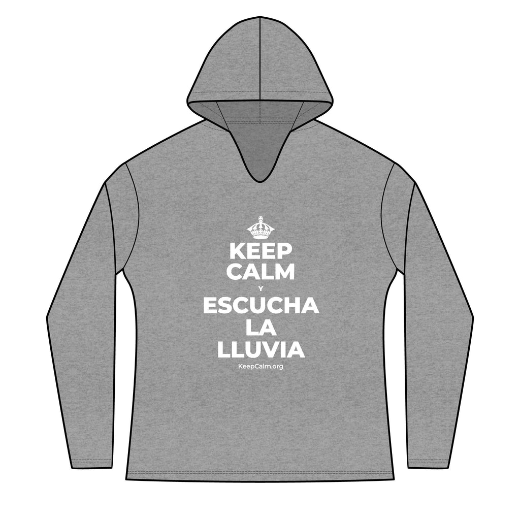 KEEP CALM Y ESCUCHA LA LLUVIA Women's Long Sleeve Hoodie