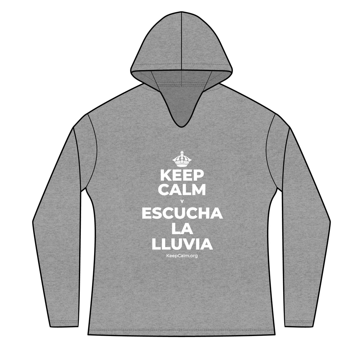 KEEP CALM Y ESCUCHA LA LLUVIA Women's Long Sleeve Hoodie