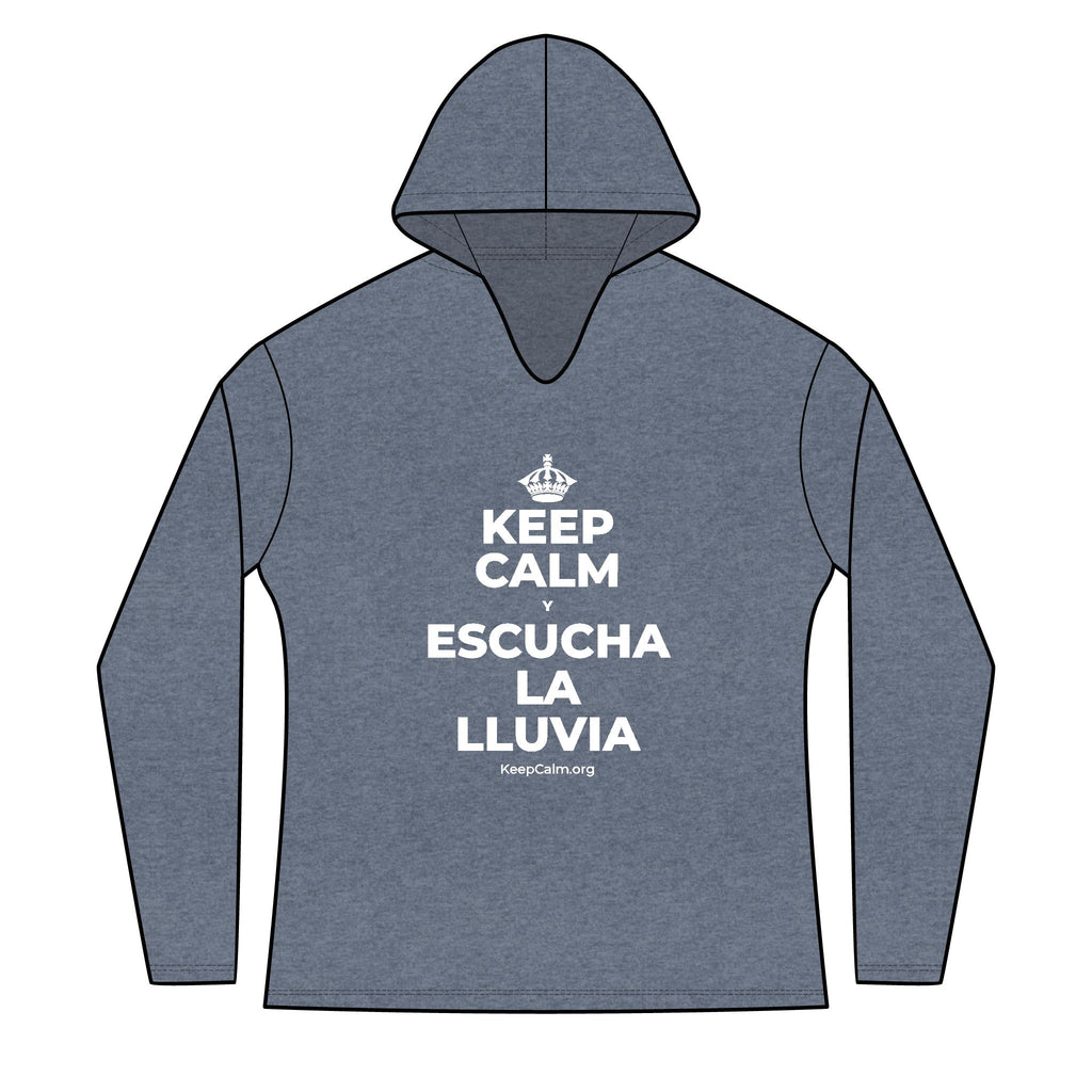 KEEP CALM Y ESCUCHA LA LLUVIA Women's Long Sleeve Hoodie