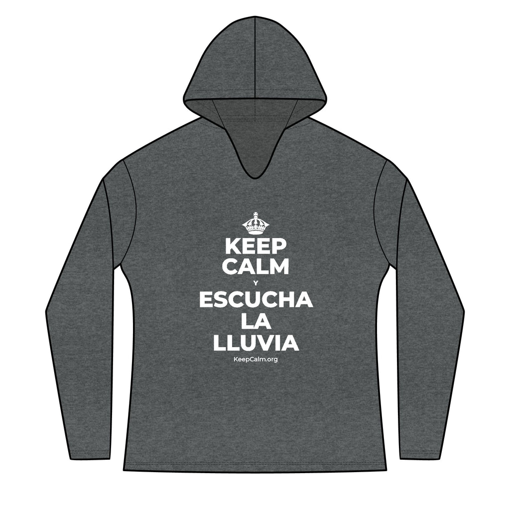 KEEP CALM Y ESCUCHA LA LLUVIA Women's Long Sleeve Hoodie