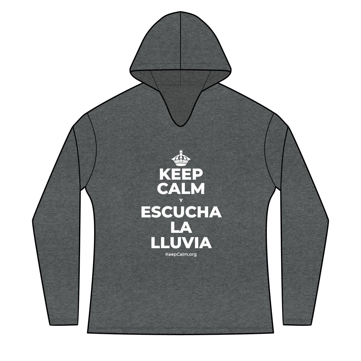 KEEP CALM Y ESCUCHA LA LLUVIA Women's Long Sleeve Hoodie