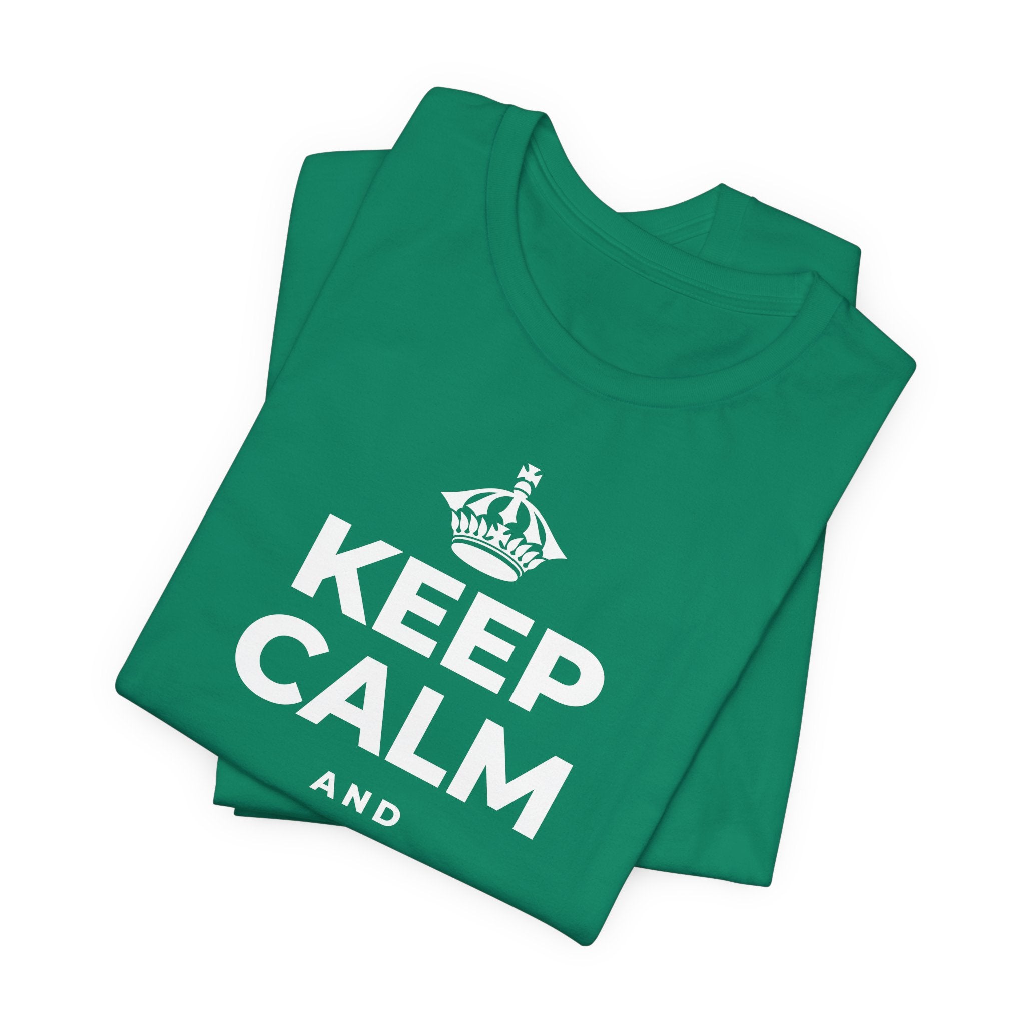 KEEP CALM AND UNCLENCH T-Shirt (White–Asphalt)