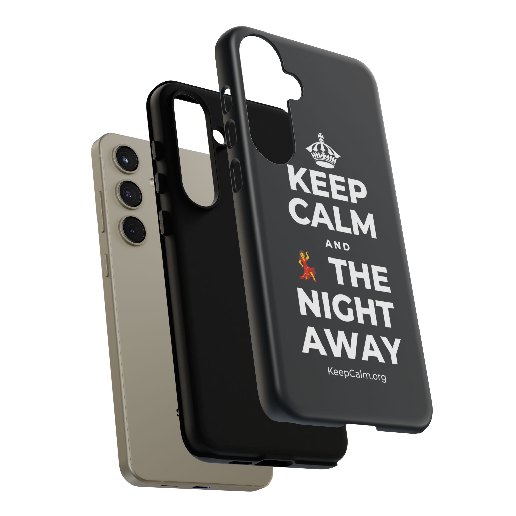 KEEP CALM AND 💃 THE NIGHT AWAY Phone Case (Dark)