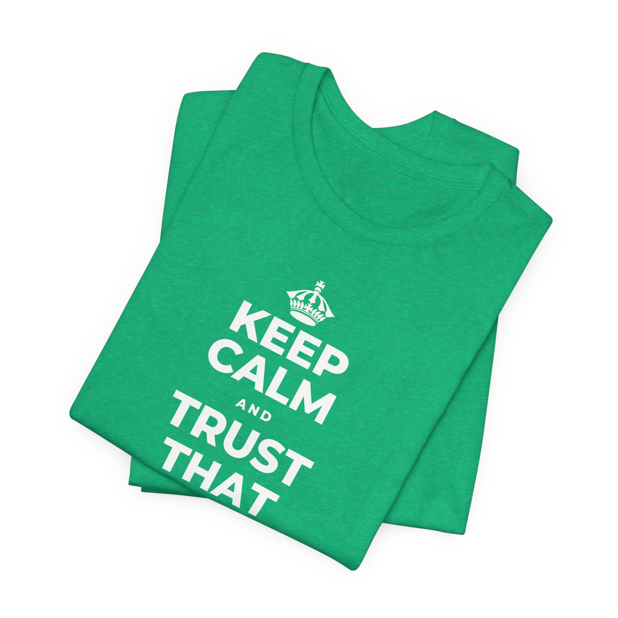 KEEP CALM AND TRUST THAT YOU'RE DOING YOUR BEST T-Shirt (Baby Blue–Silver)