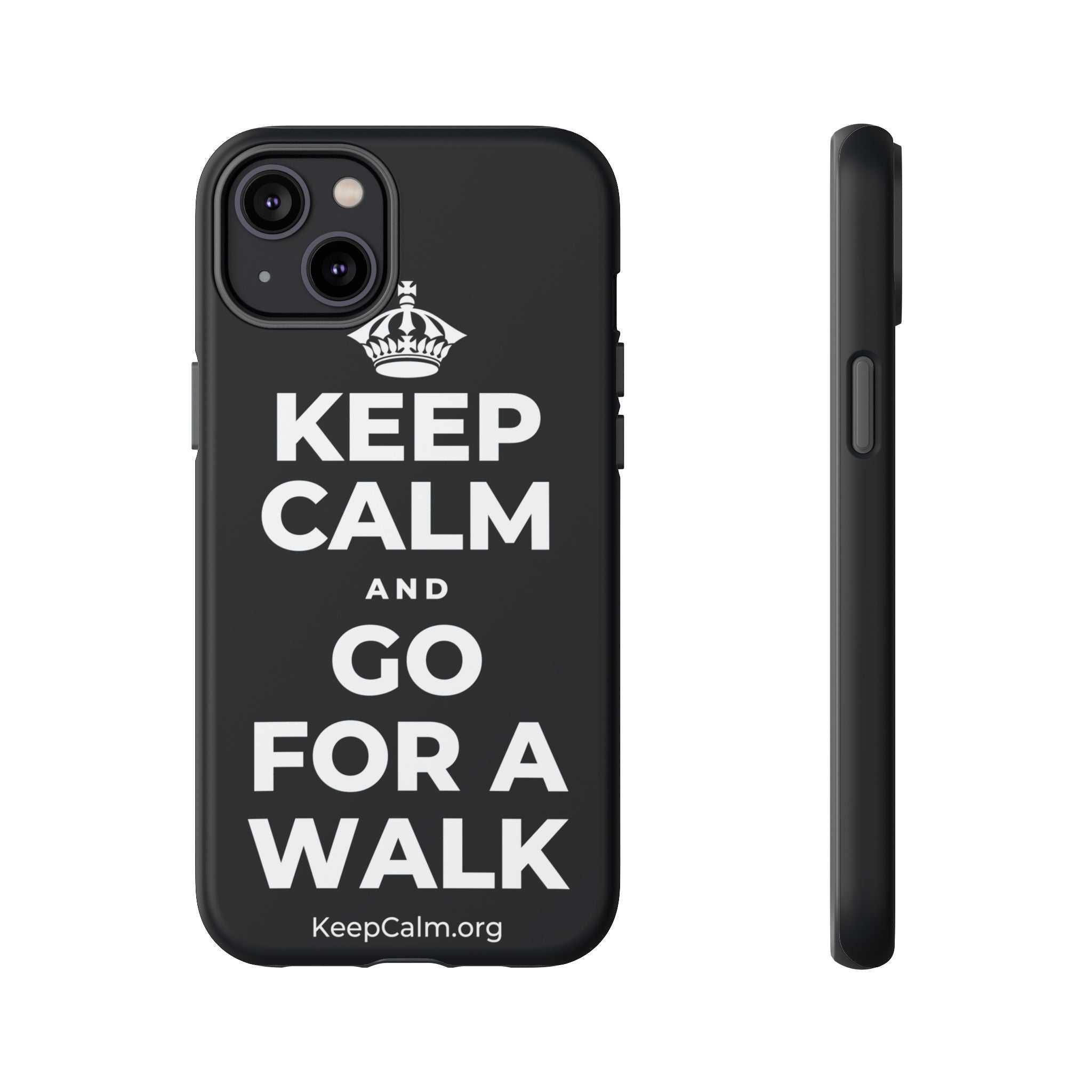 KEEP CALM AND GO FOR A WALK Phone Case (Dark)