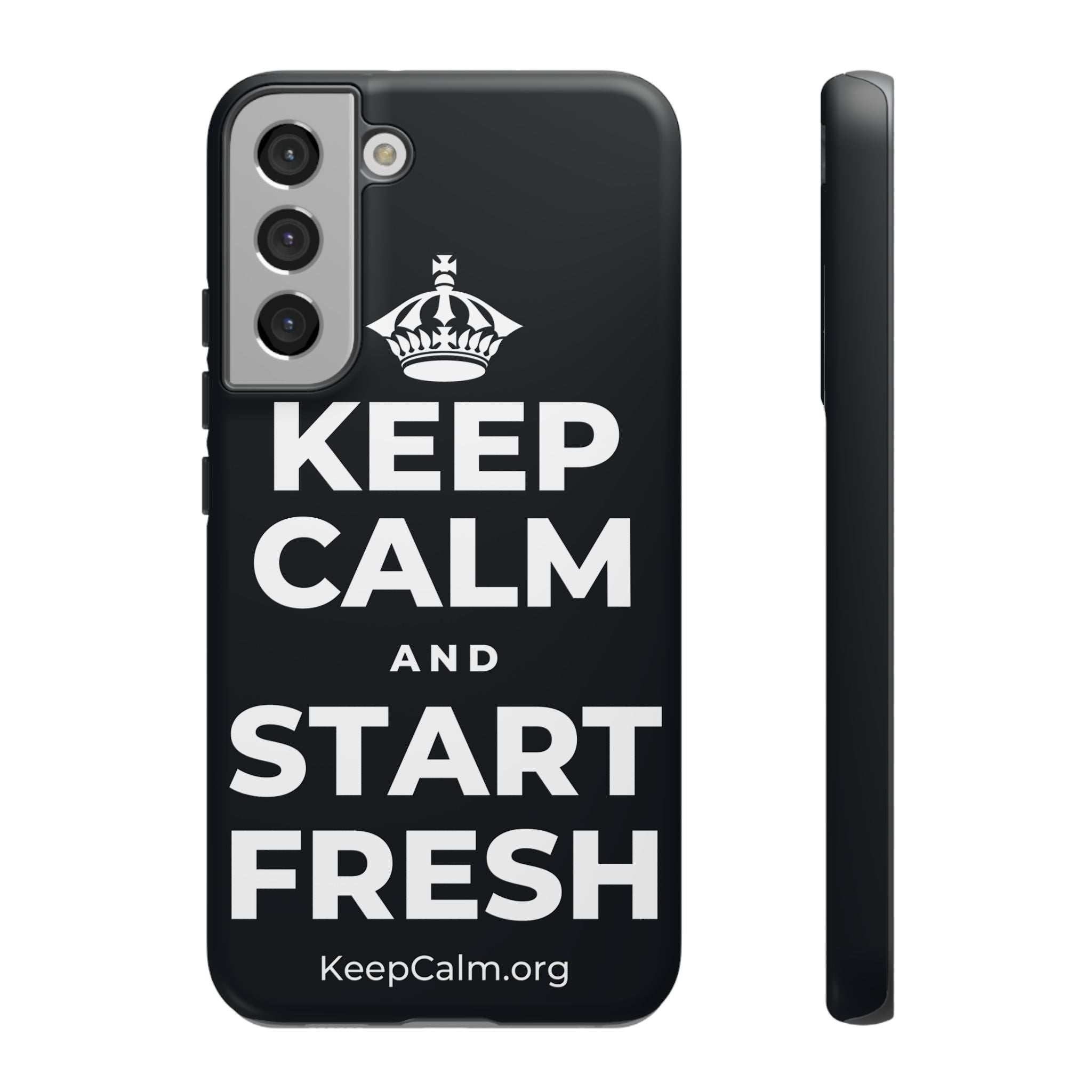 KEEP CALM AND START FRESH Phone Case (Dark)