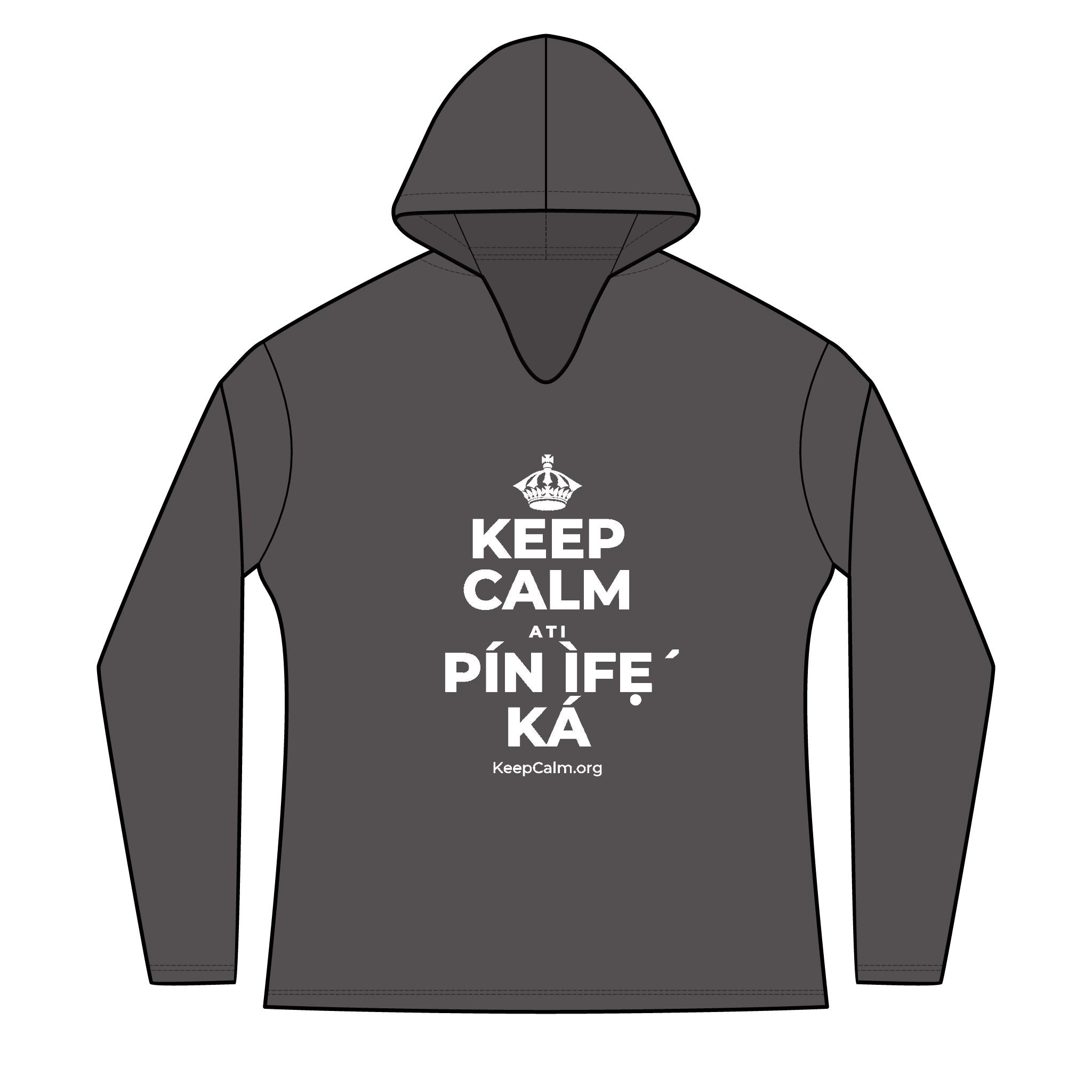 KEEP CALM ATI PÍN ÌFẸ́ KÁ Women's Long Sleeve Hoodie