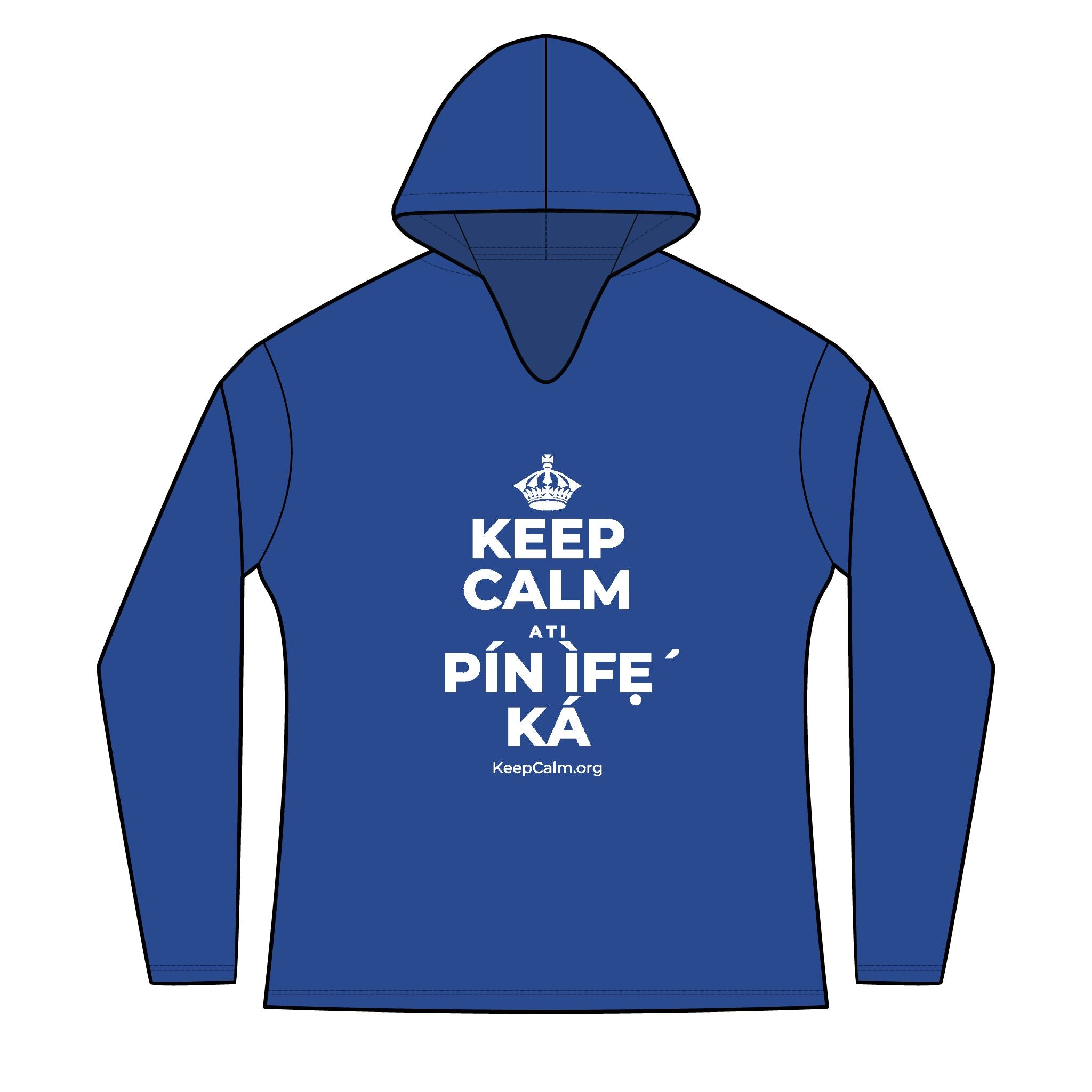 KEEP CALM ATI PÍN ÌFẸ́ KÁ Women's Long Sleeve Hoodie