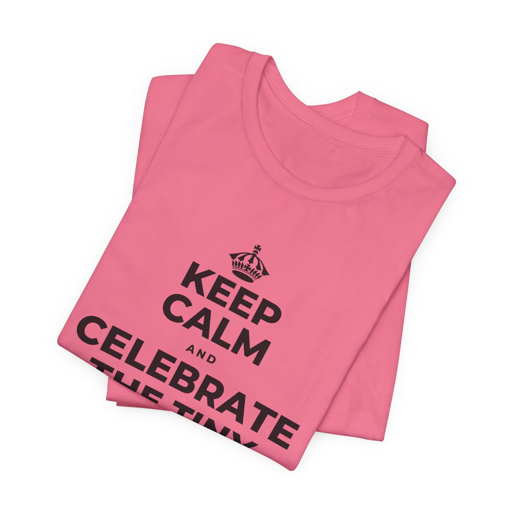KEEP CALM AND CELEBRATE THE TINY VICTORIES EVERY SINGLE DAY T-Shirt (Military Green–Autumn)