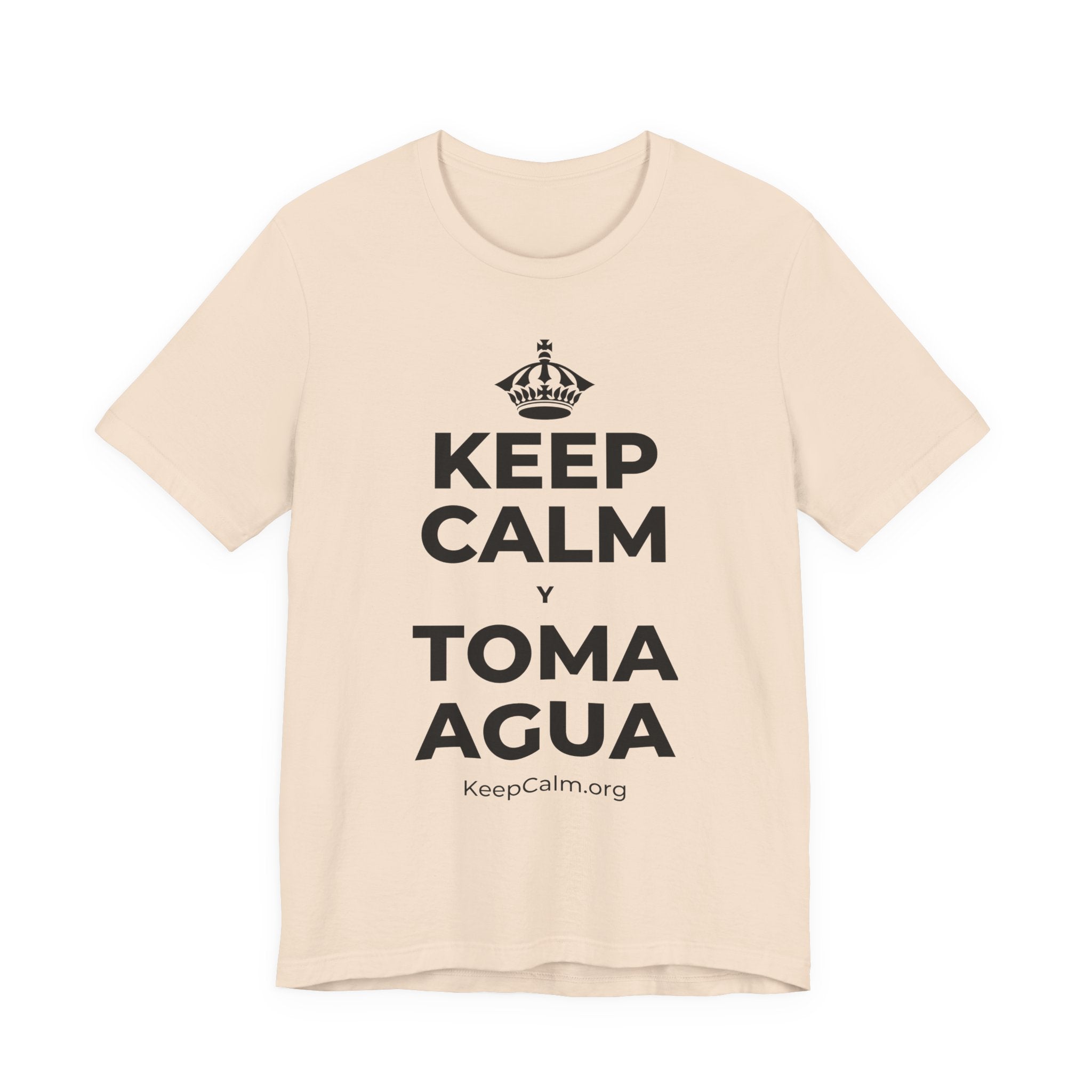 KEEP CALM Y TOMA AGUA T-Shirt (Soft Cream–Heather Mauve)
