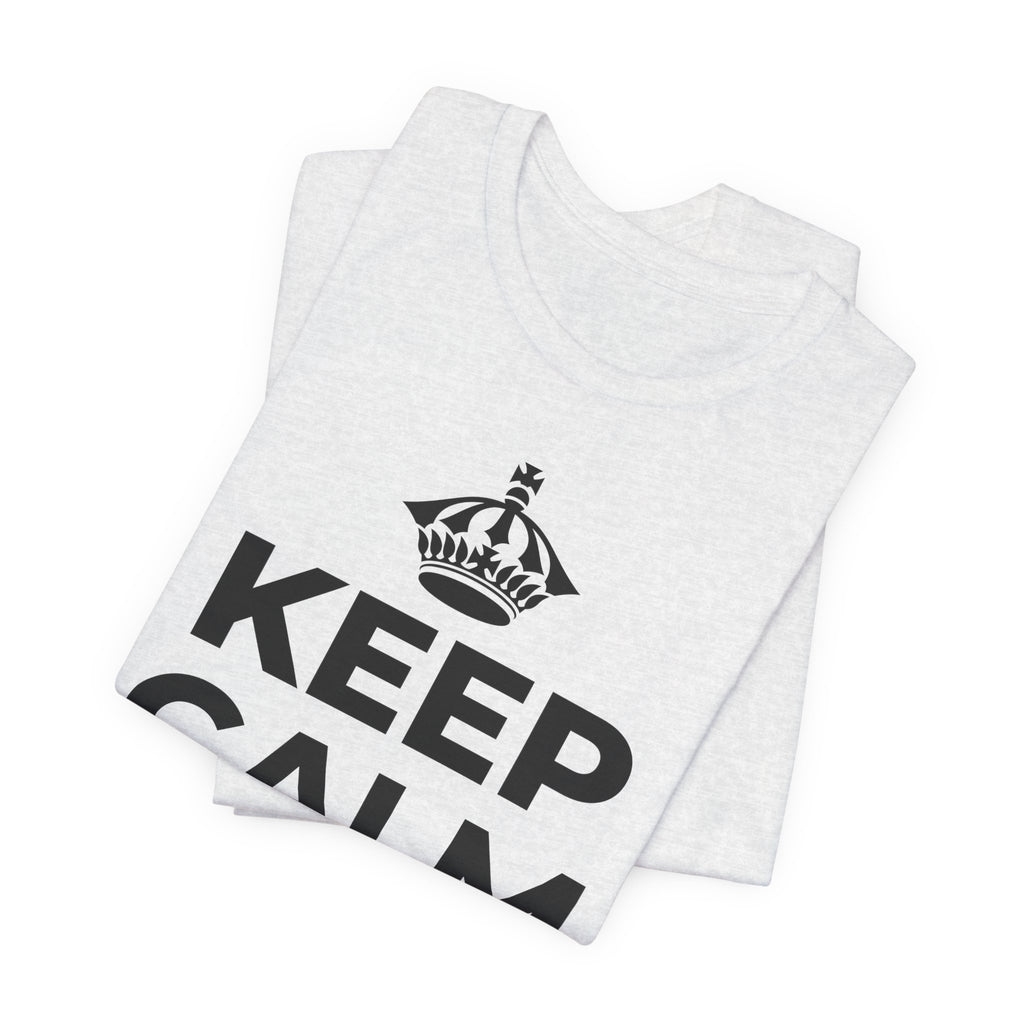 KEEP CALM AND 相信好事正在路上 T-Shirt (Soft Cream–Heather Mauve)