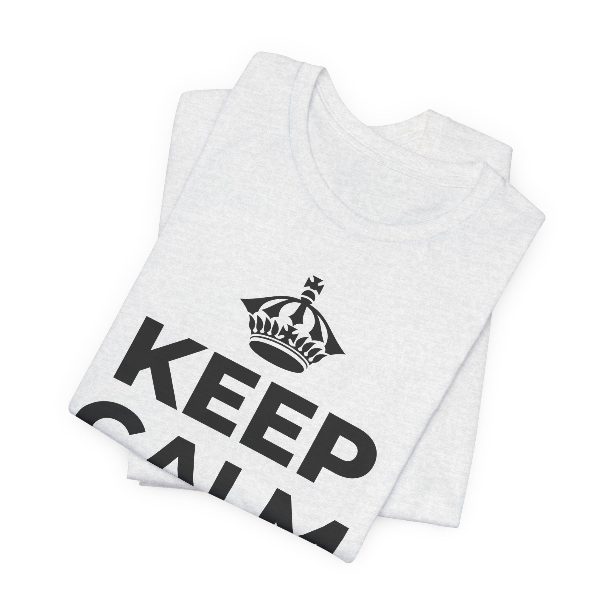 KEEP CALM AND 相信好事正在路上 T-Shirt (Soft Cream–Heather Mauve)