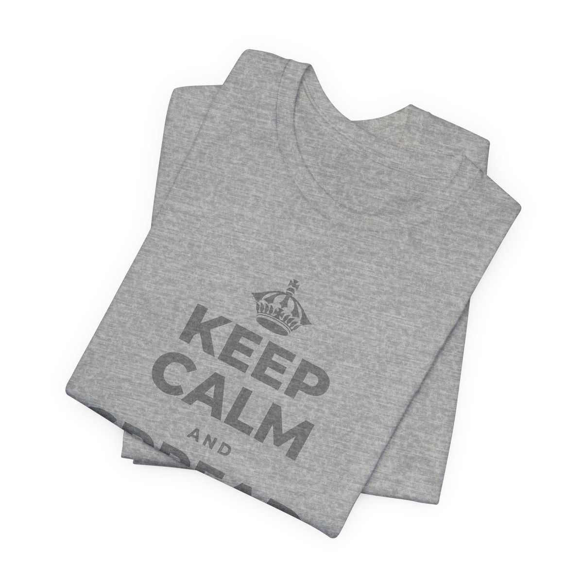 KEEP CALM AND SPREAD SOME JOY T-Shirt (White–Asphalt)