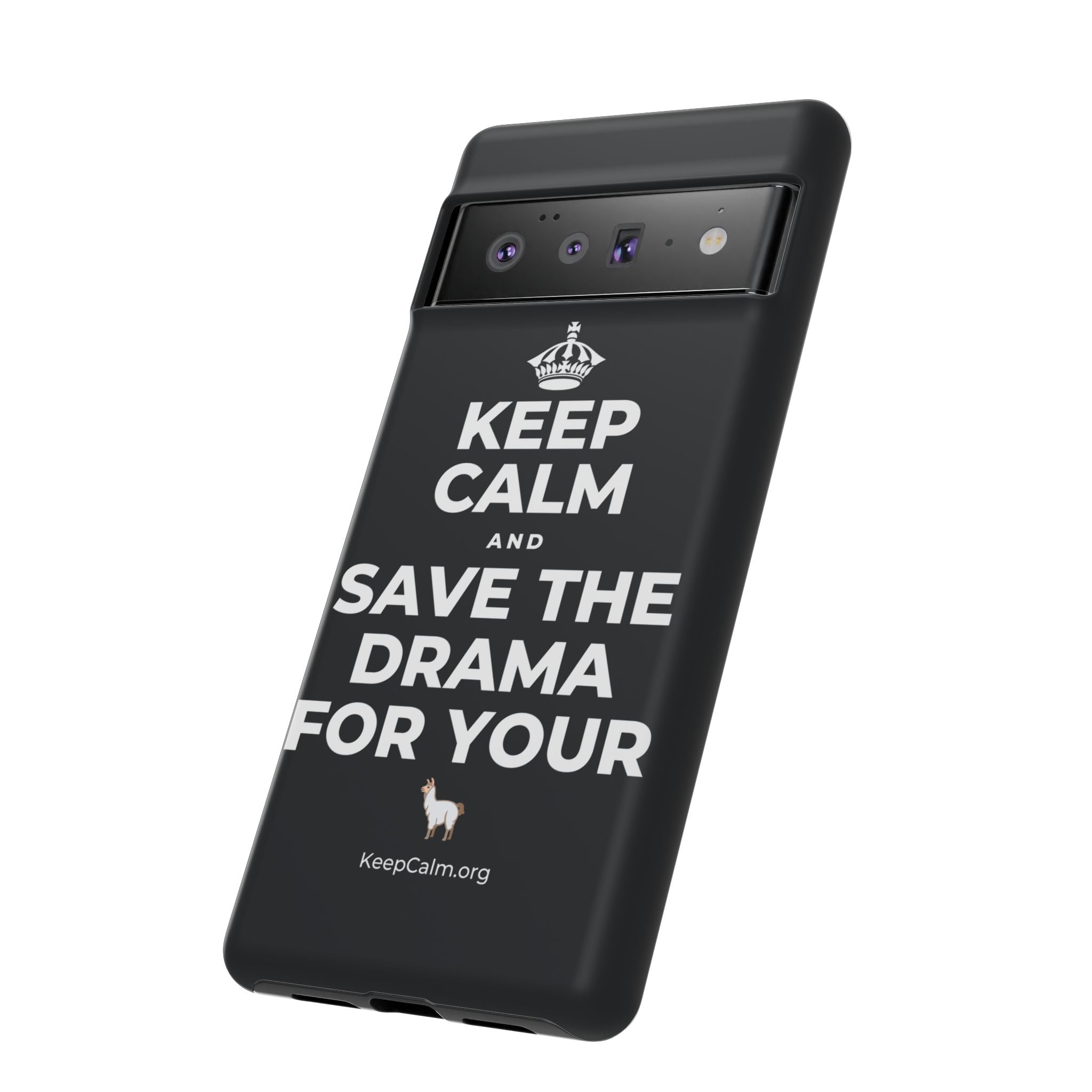 KEEP CALM AND SAVE THE DRAMA FOR YOUR 🦙 Phone Case (Dark)