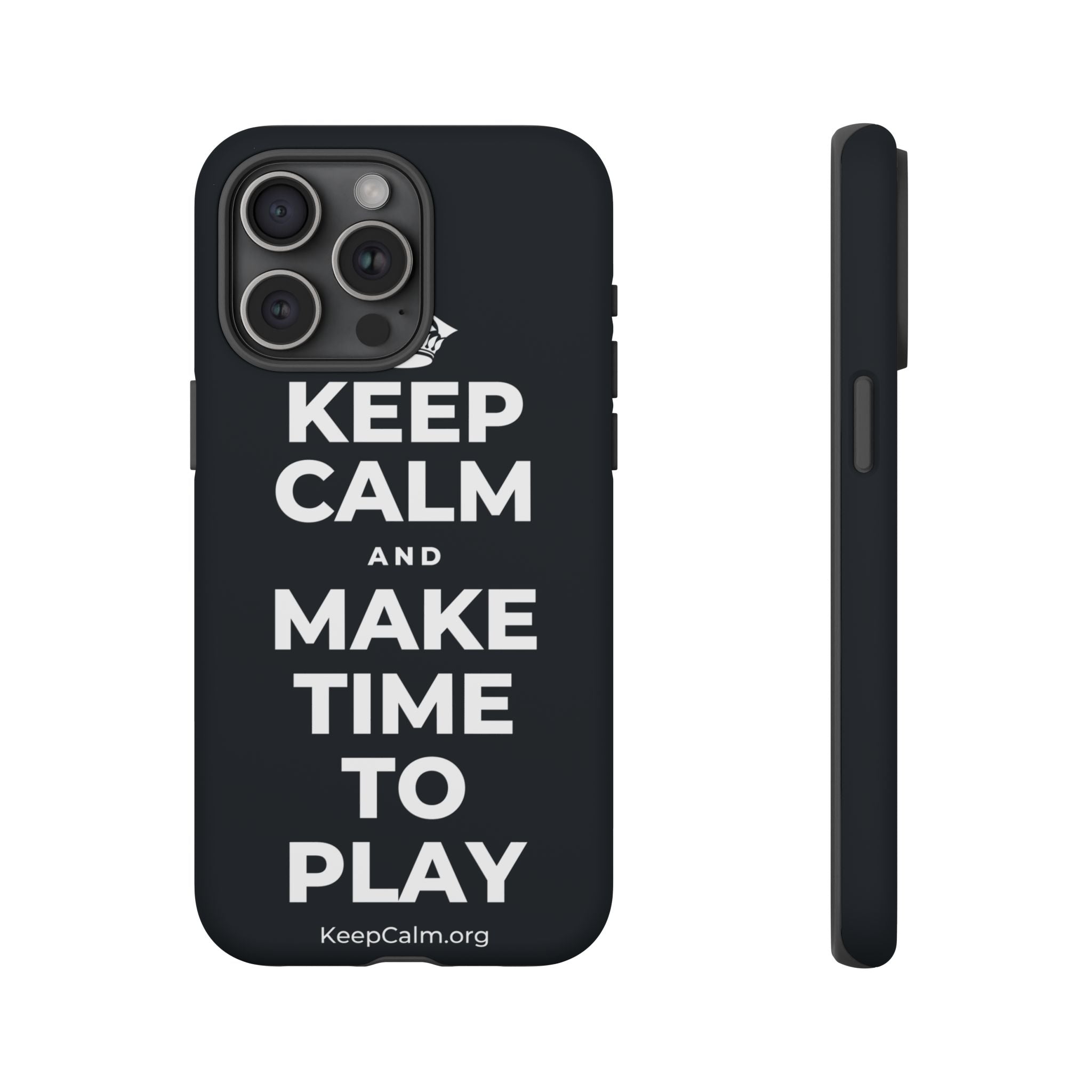 KEEP CALM AND MAKE TIME TO PLAY Phone Case (Dark)