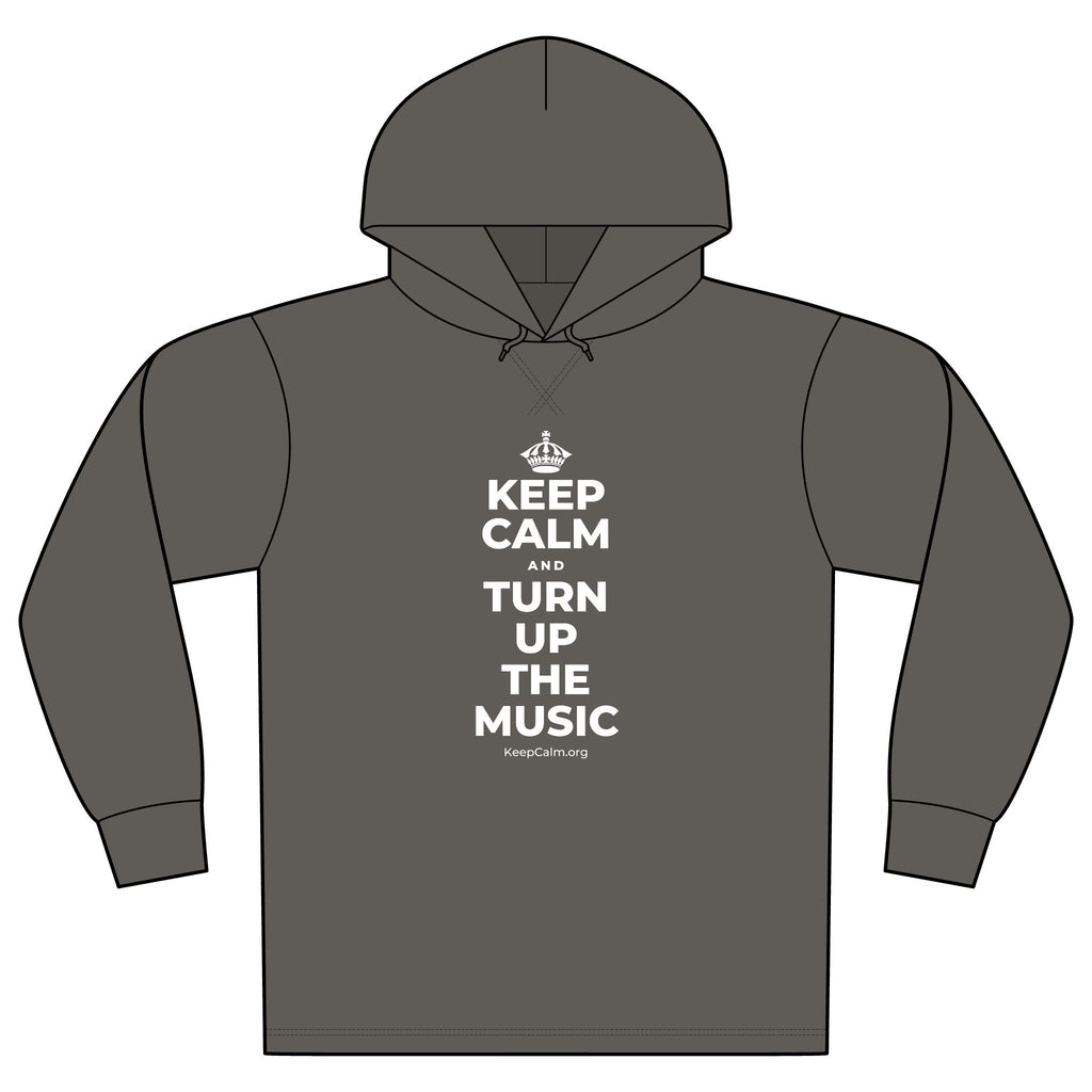 KEEP CALM AND TURN UP THE MUSIC Organic Hoodie Tee