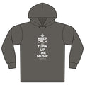 KEEP CALM AND TURN UP THE MUSIC Organic Hoodie Tee
