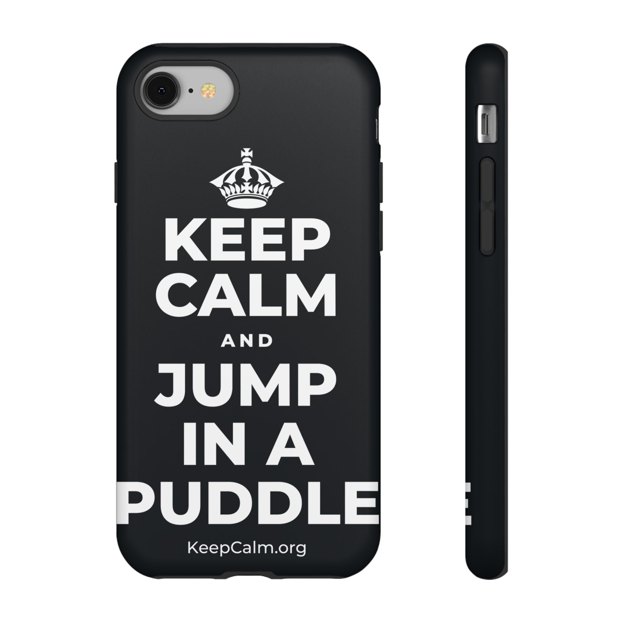 KEEP CALM AND JUMP IN A PUDDLE Phone Case (Dark)