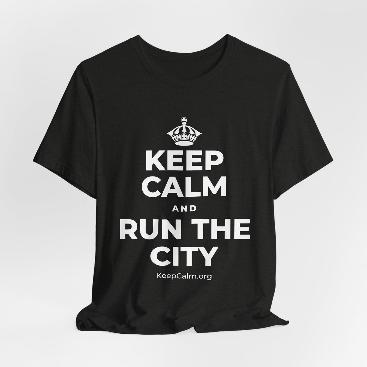 KEEP CALM AND RUN THE CITY T-Shirt (Soft Cream–Heather Mauve)
