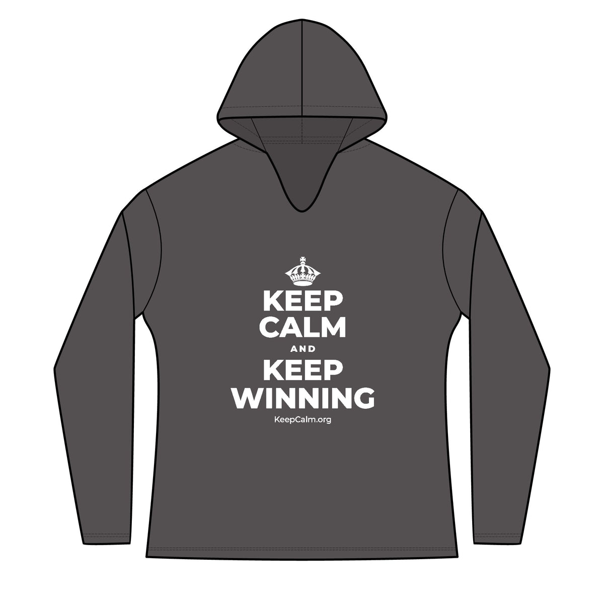 KEEP CALM AND KEEP WINNING Women's Long Sleeve Hoodie