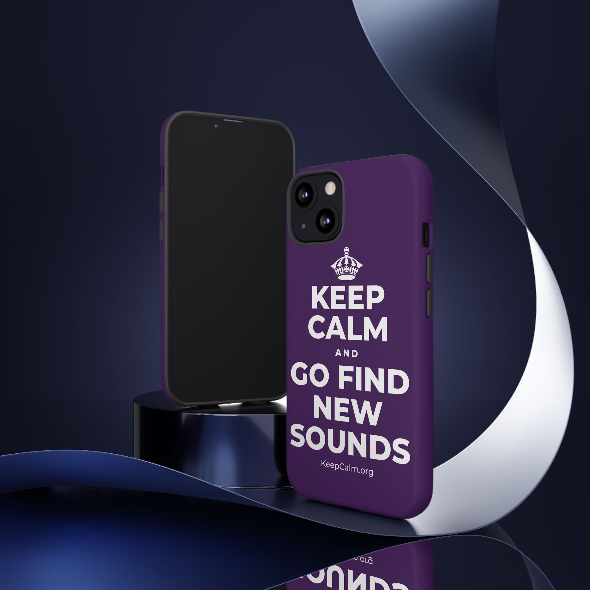 KEEP CALM AND GO FIND NEW SOUNDS Phone Case