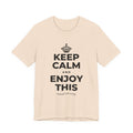 KEEP CALM AND ENJOY THIS T-Shirt (Soft Cream–Heather Mauve)