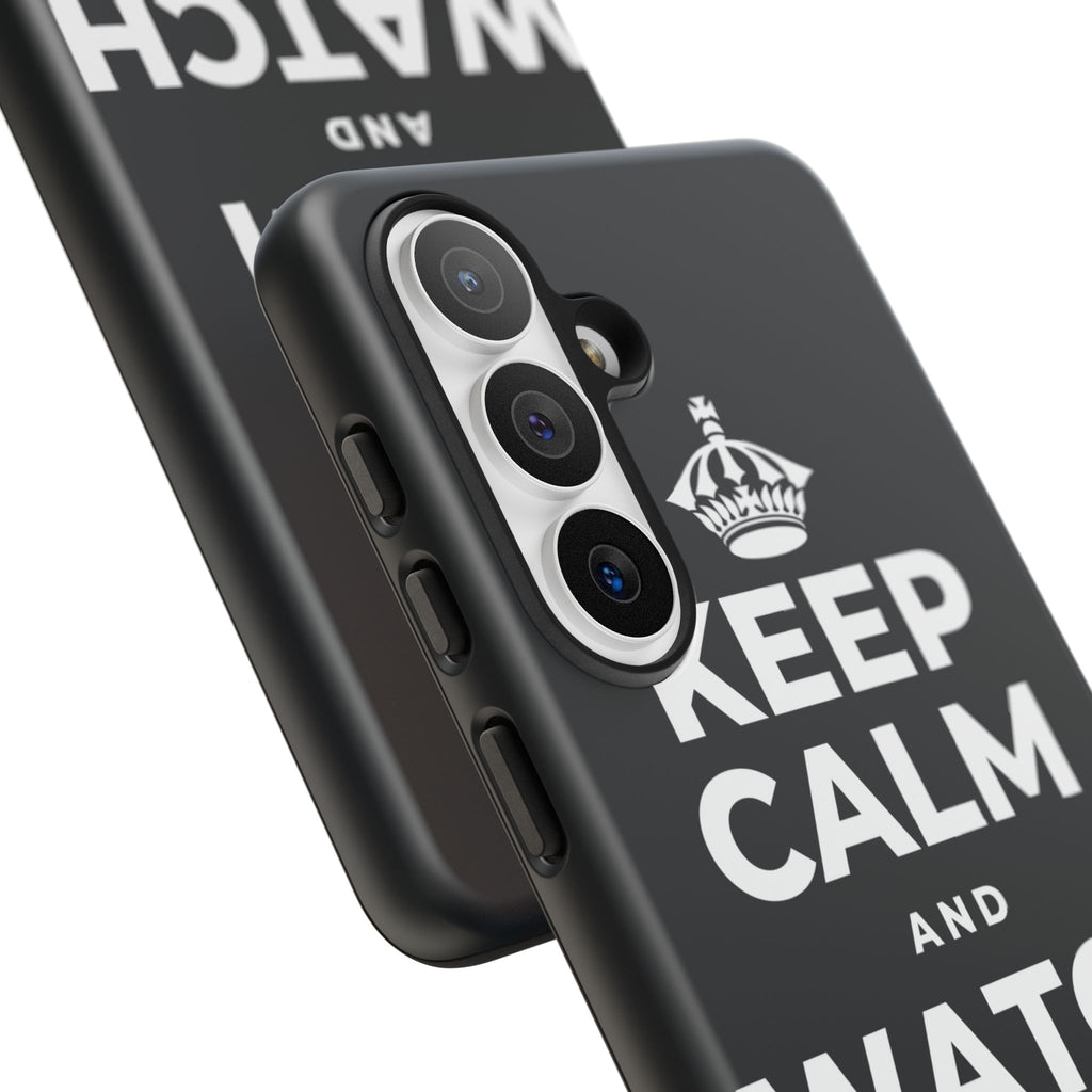KEEP CALM AND WATCH THE CLOUDS Phone Case (Dark)