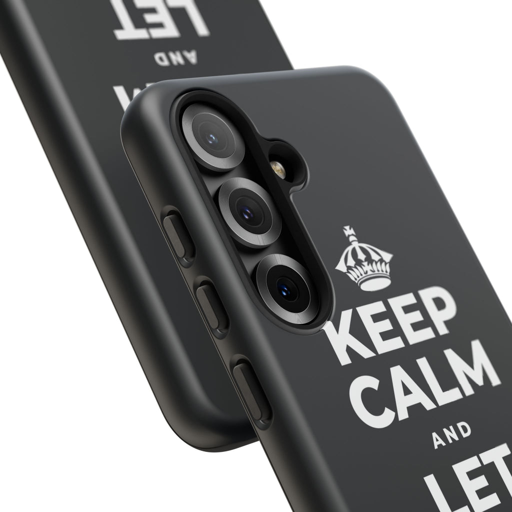 KEEP CALM AND LET PEOPLE IN Phone Case (Dark)