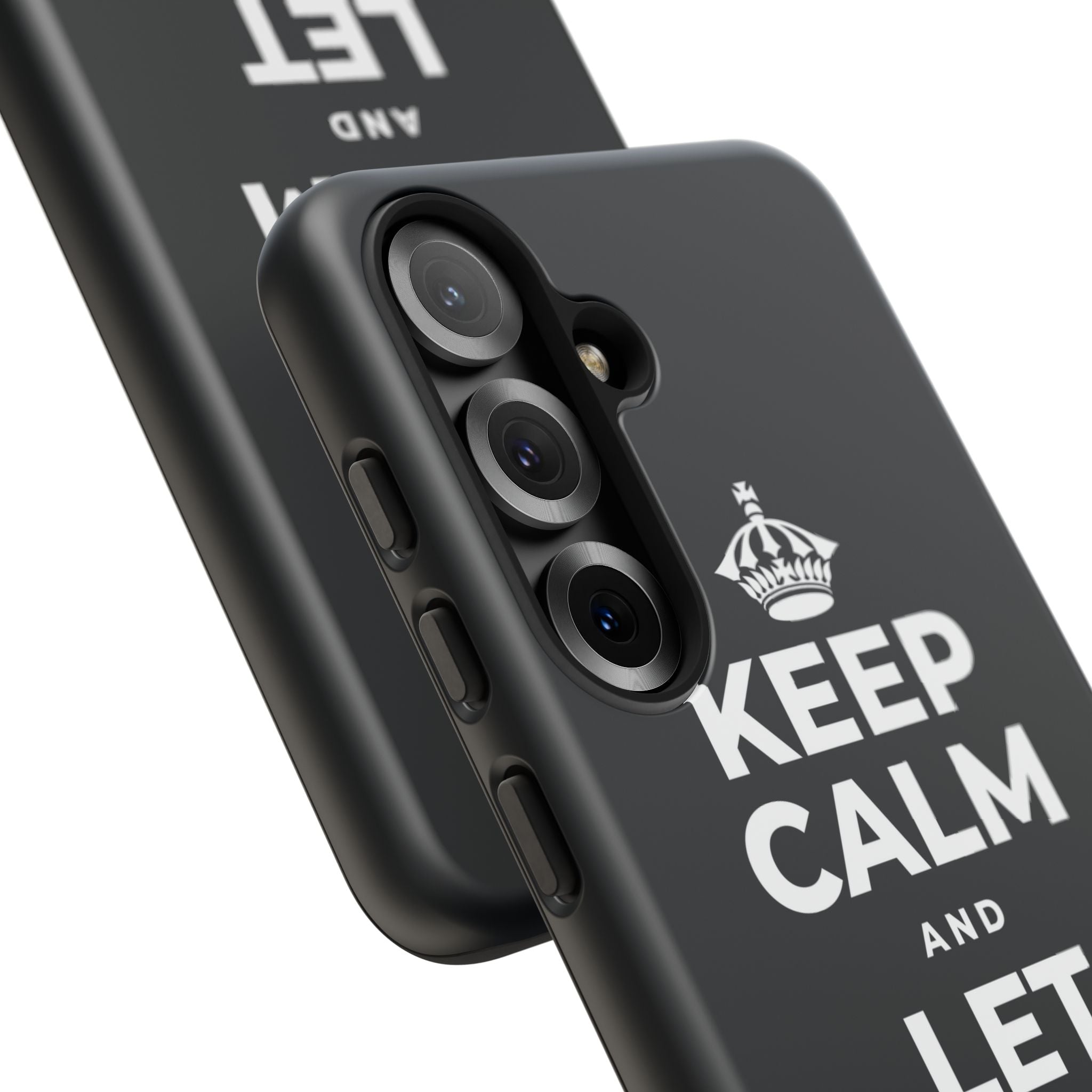 KEEP CALM AND LET PEOPLE IN Phone Case (Dark)