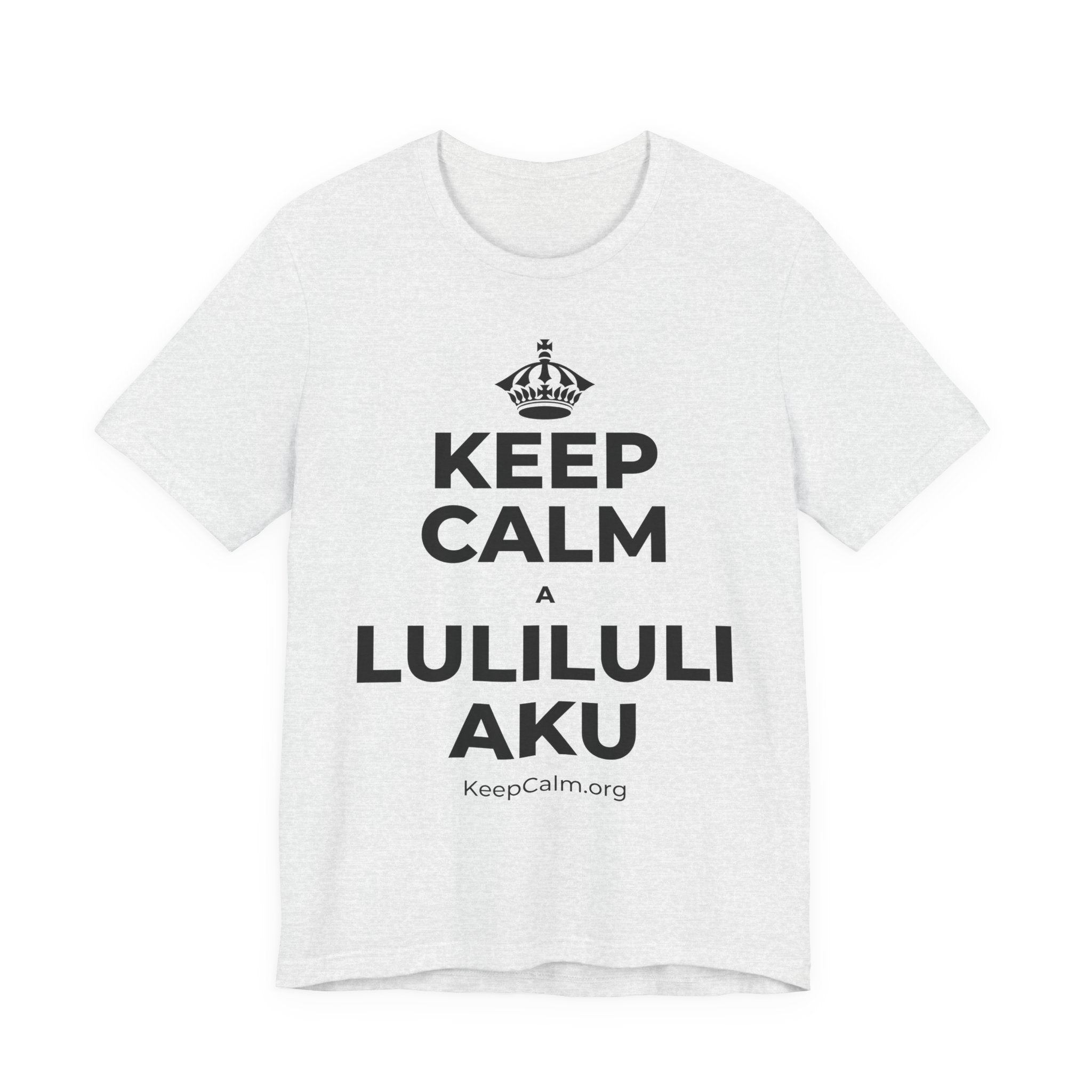 KEEP CALM A LULILULI AKU T-Shirt (Soft Cream–Heather Mauve)