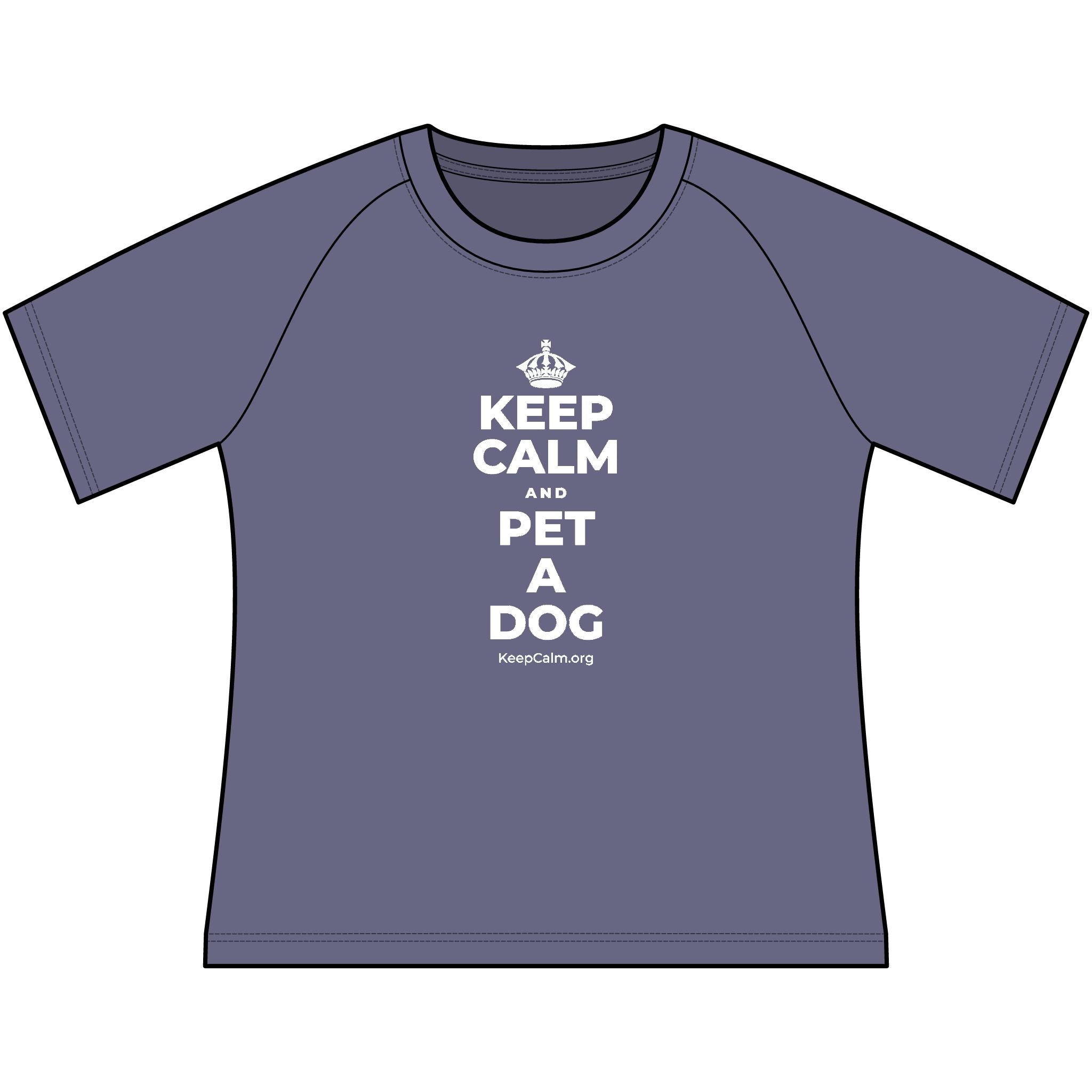 KEEP CALM AND PET A DOG Women's Raglan Tee