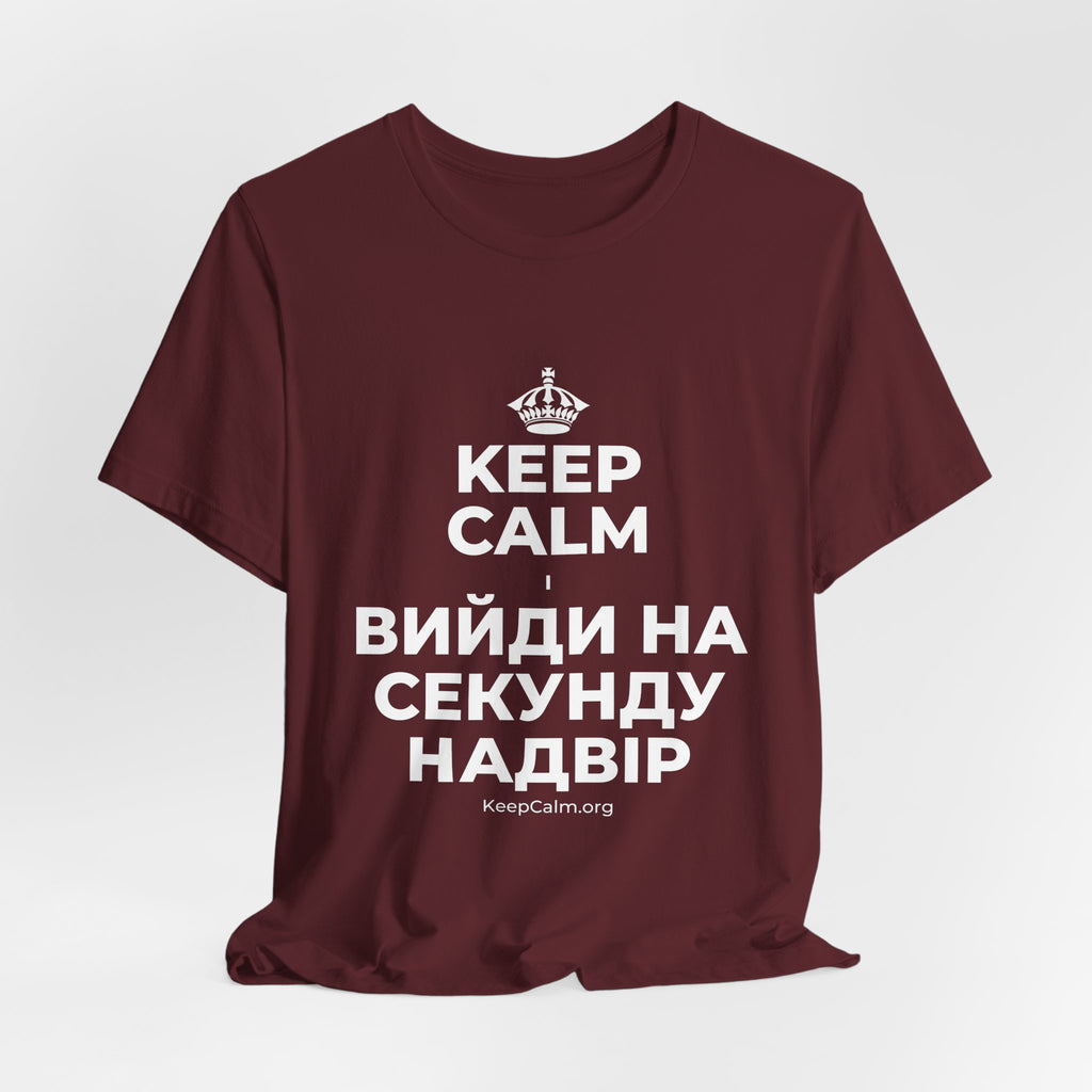 KEEP CALM І ВИЙДИ НА СЕКУНДУ НАДВІР T-Shirt (Baby Blue–Silver)