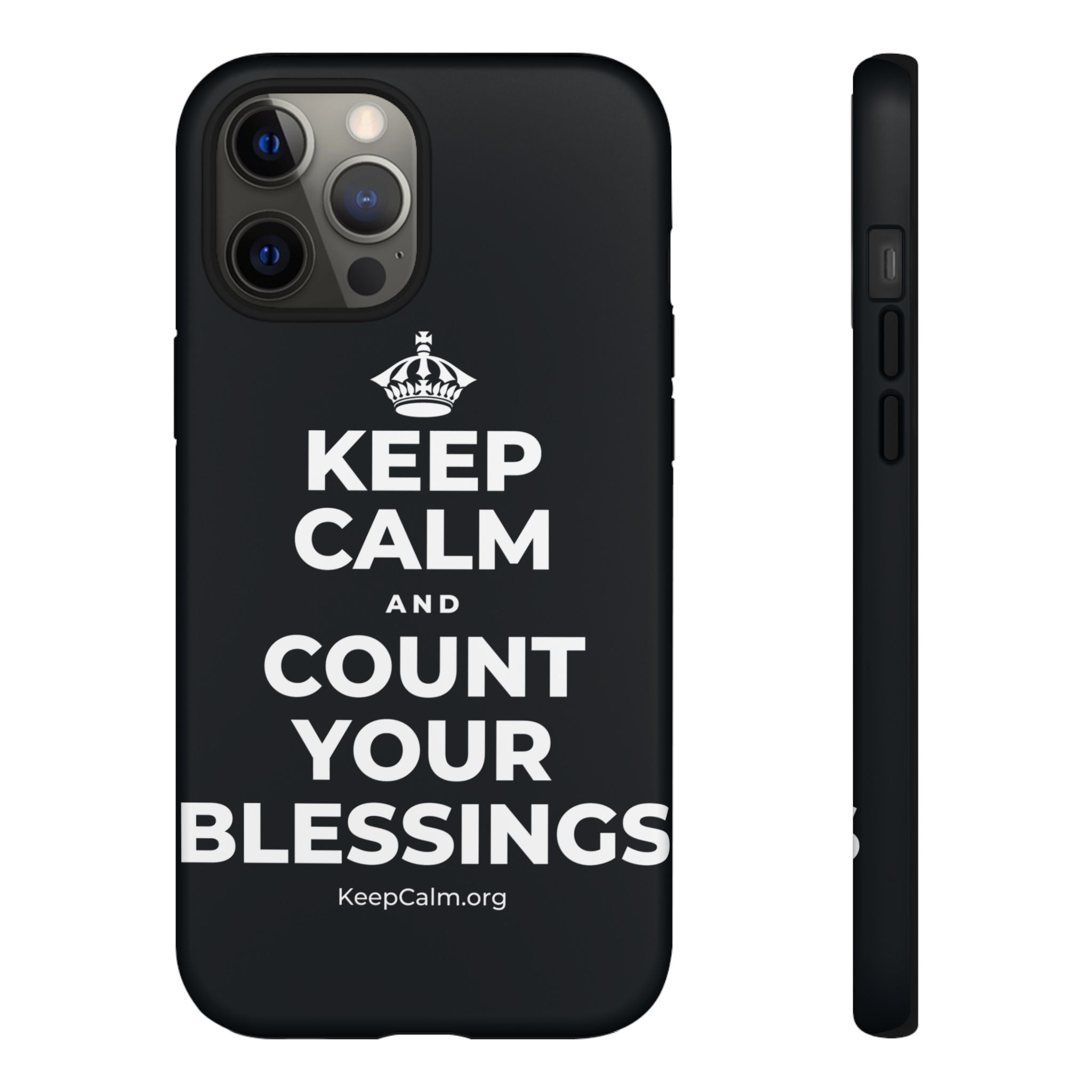 KEEP CALM AND COUNT YOUR BLESSINGS Phone Case (Dark)