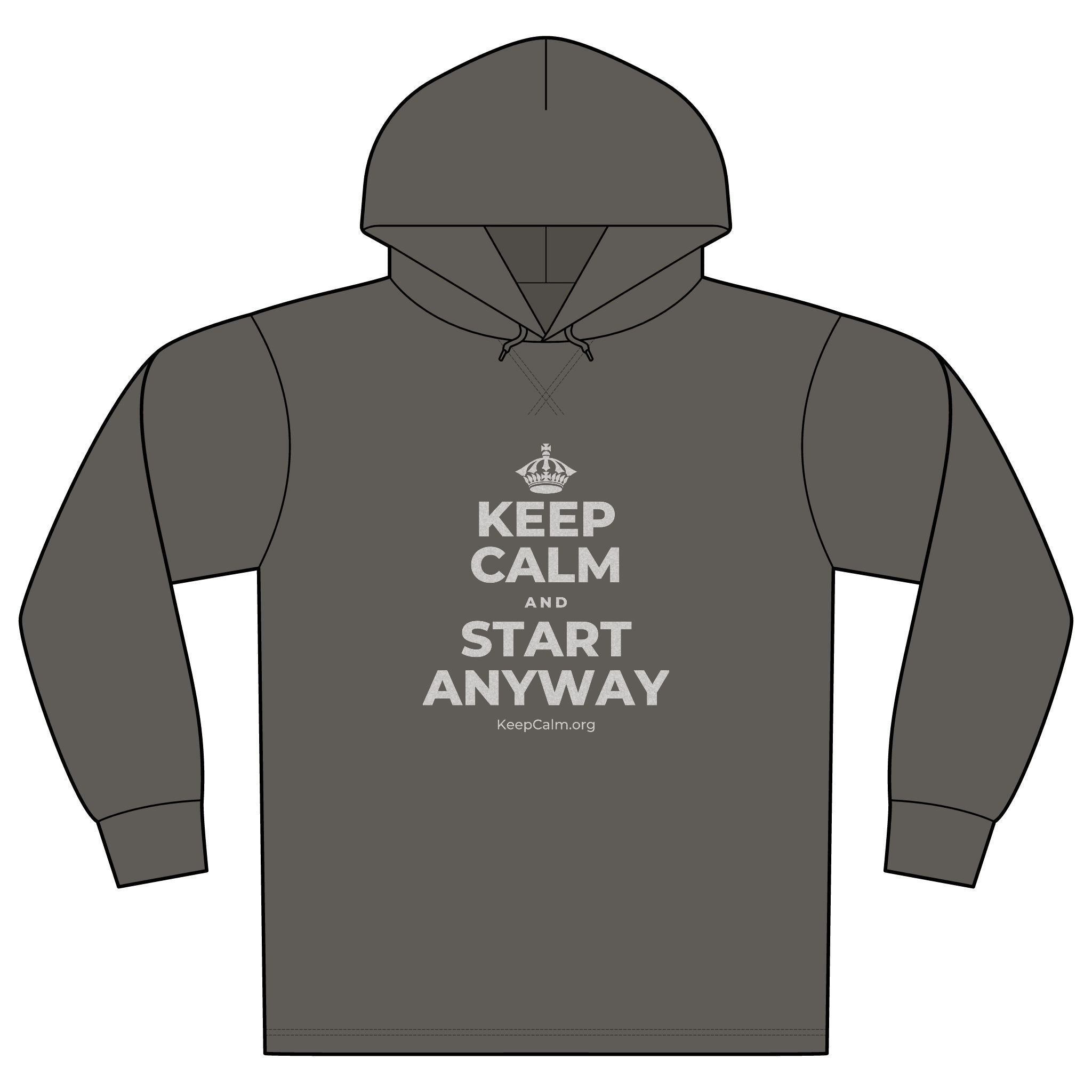 KEEP CALM AND START ANYWAY Organic Hoodie Tee