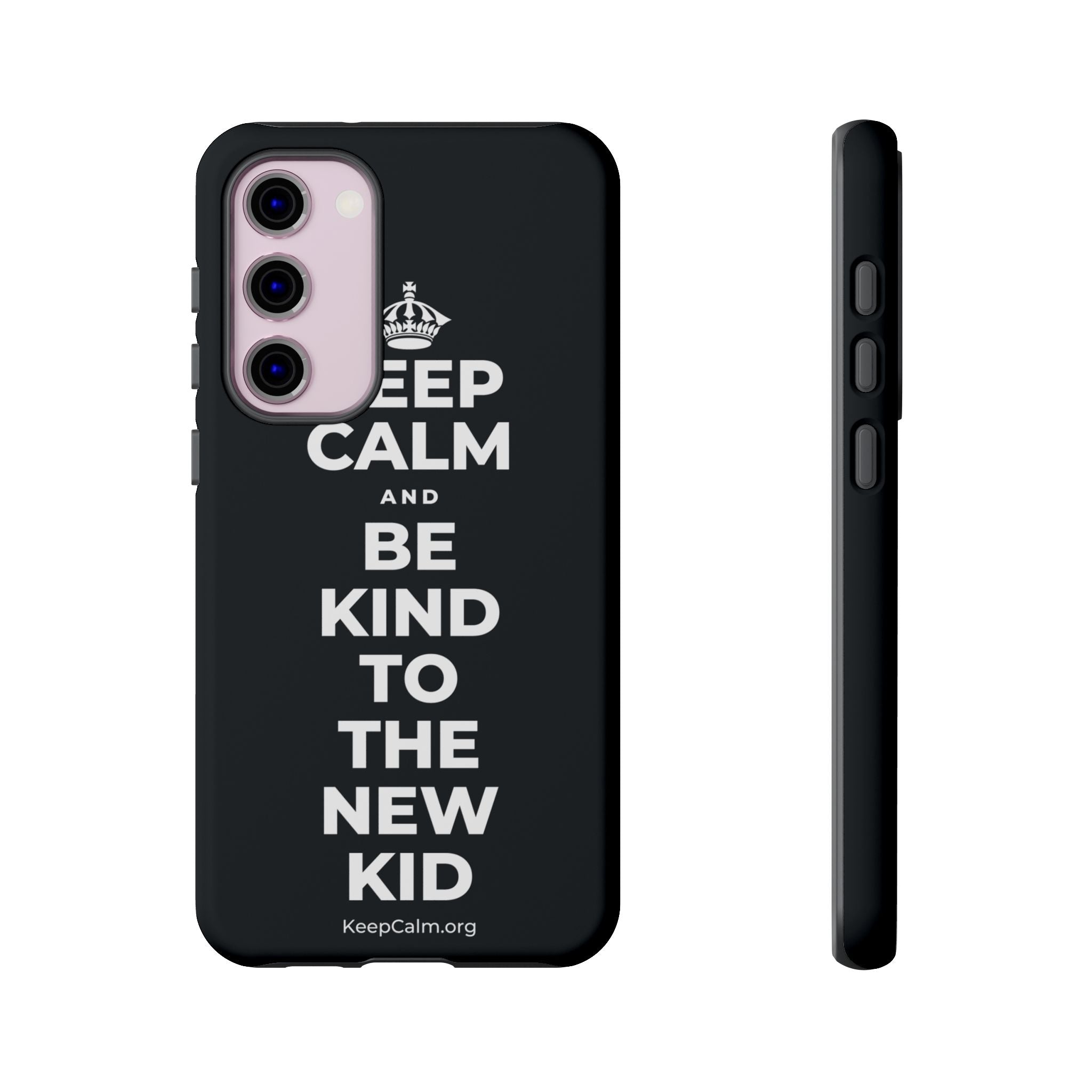KEEP CALM AND BE KIND TO THE NEW KID Phone Case (Dark)