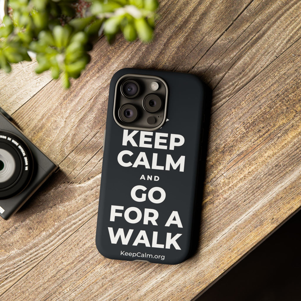 KEEP CALM AND GO FOR A WALK Phone Case (Dark)